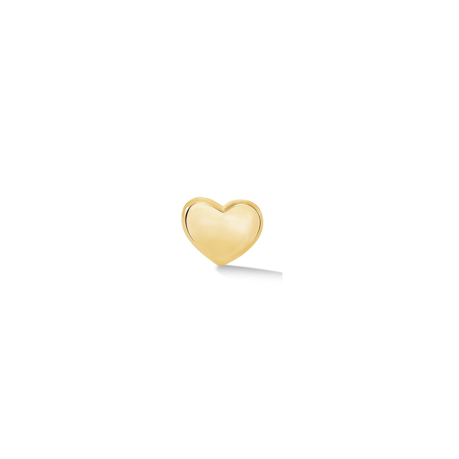 Gold Men’s Single Sculptural Mini Heart Stud In Vermeil Dower & Hall