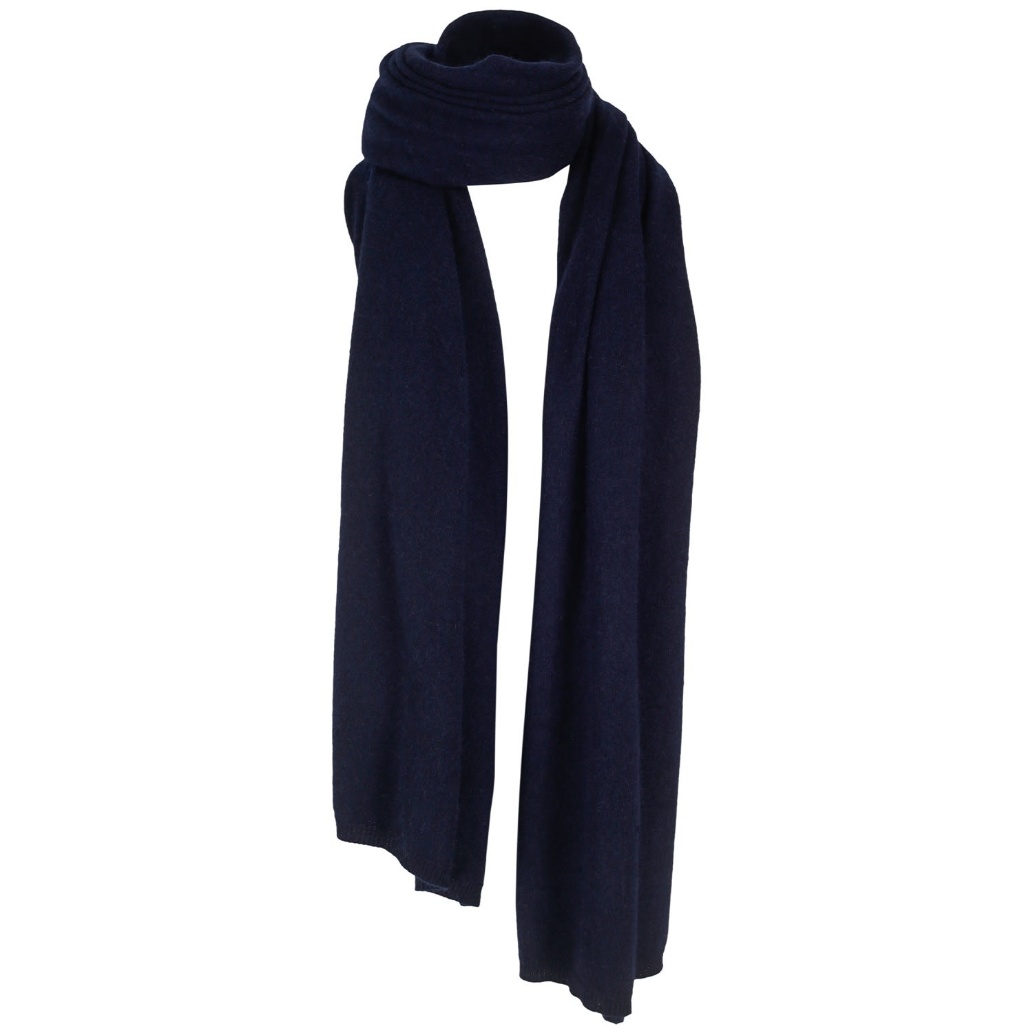 Tirillm Women's "alfie" Big Cashmere Scarf - Navy Blue In Blue