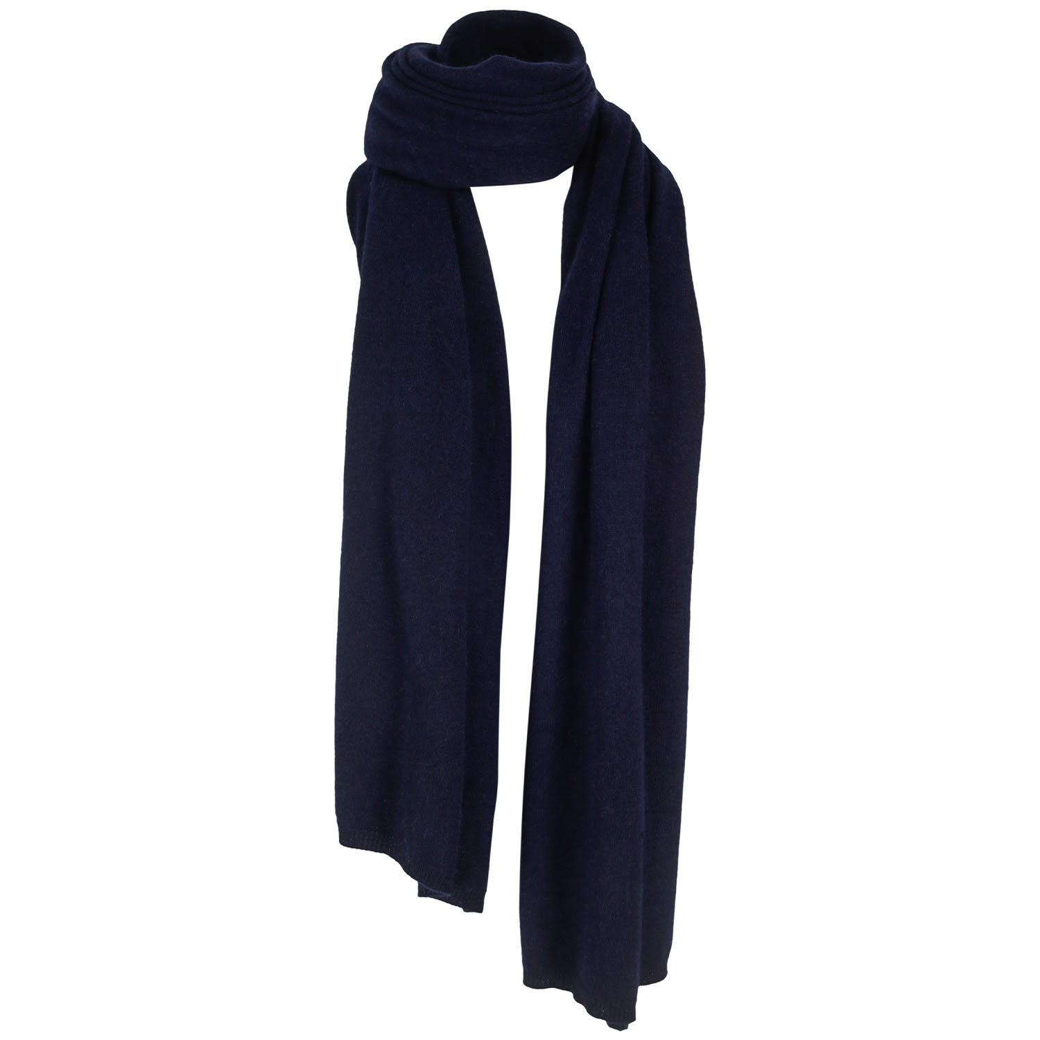 Women’s "Alfie" Big Cashmere Scarf - Navy Blue One Size Tirillm