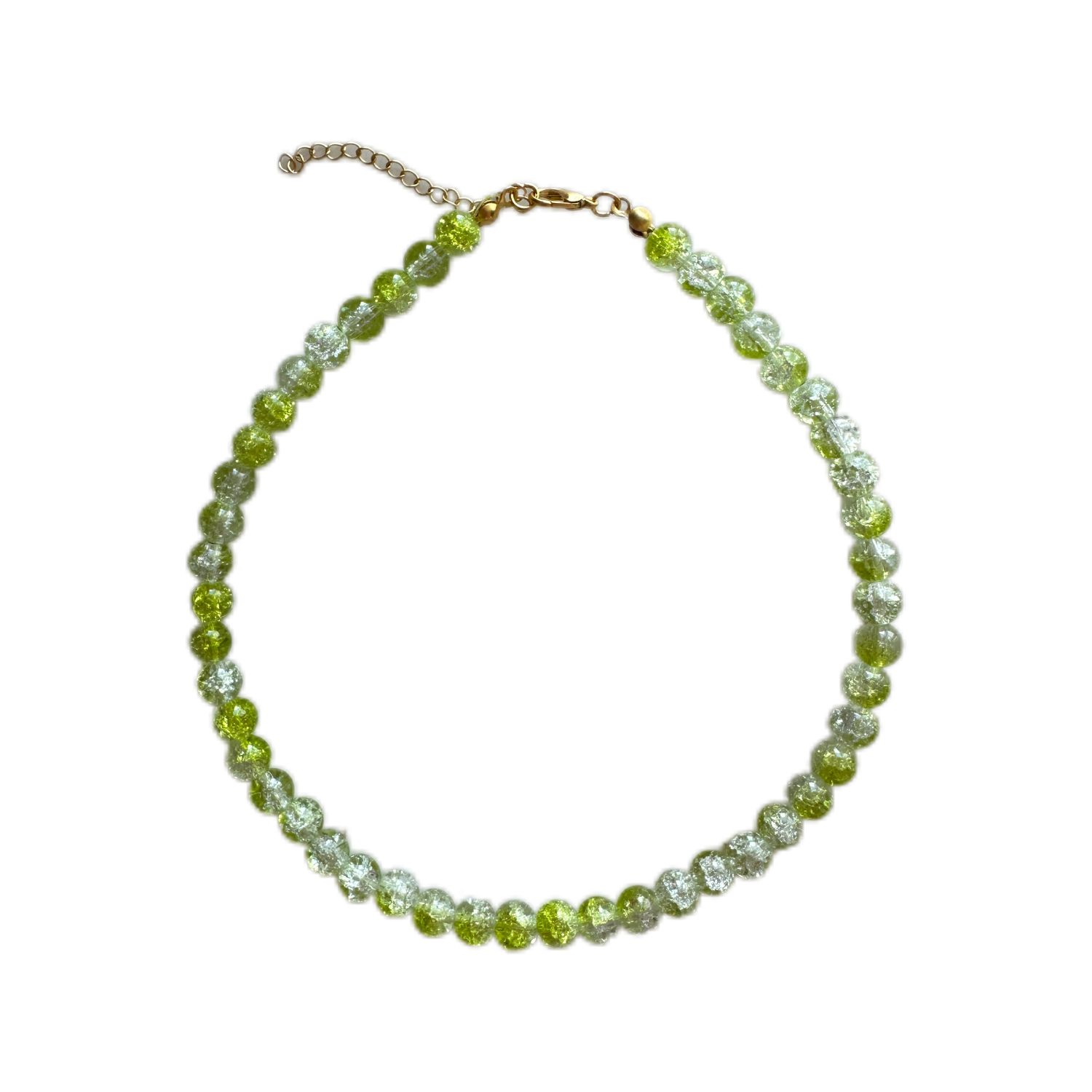 Chillax Women's White / Gold / Green Green Sparkly Bubble Necklace