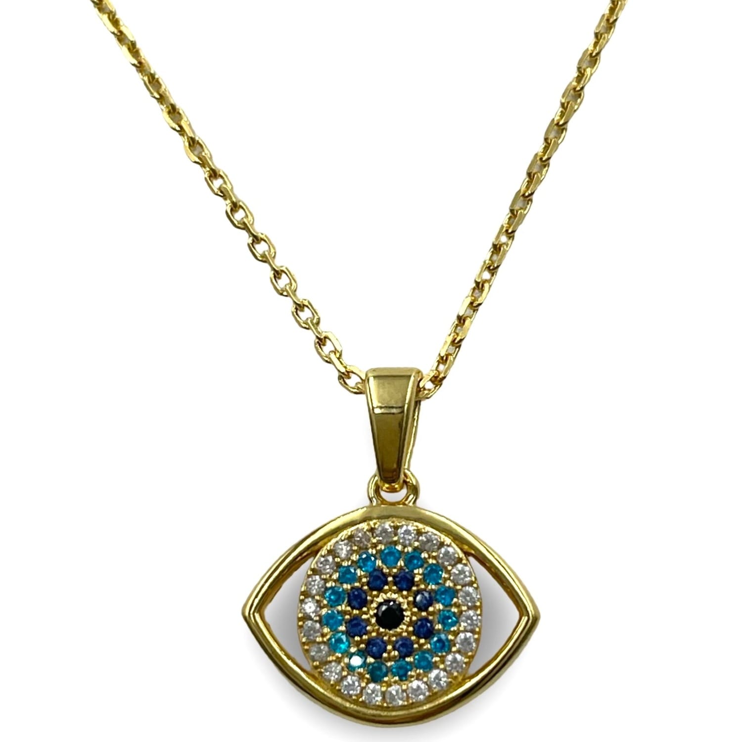 Quartz & Canary Women's Gold / Blue Gold Vermeil Spartan Evil Eye - Ic Xc Ni Ka In Gold