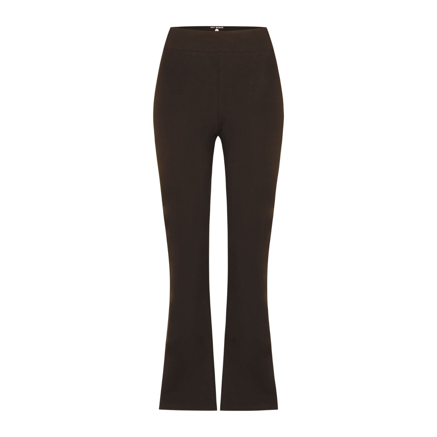Not Basics Women's Brown Organic Cotton Flared Leggings, Hot Fudge In Brown