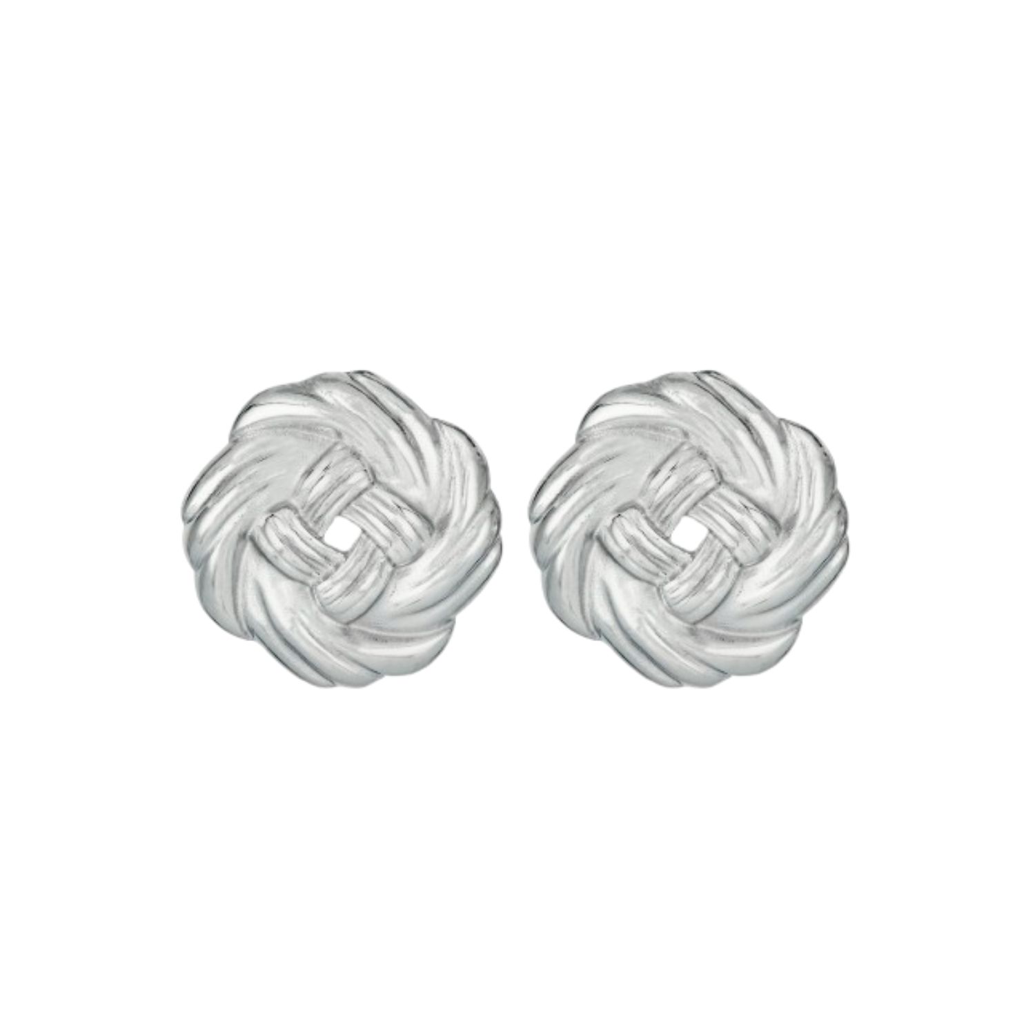 Third Tone Women's Knot Earrings In Silver