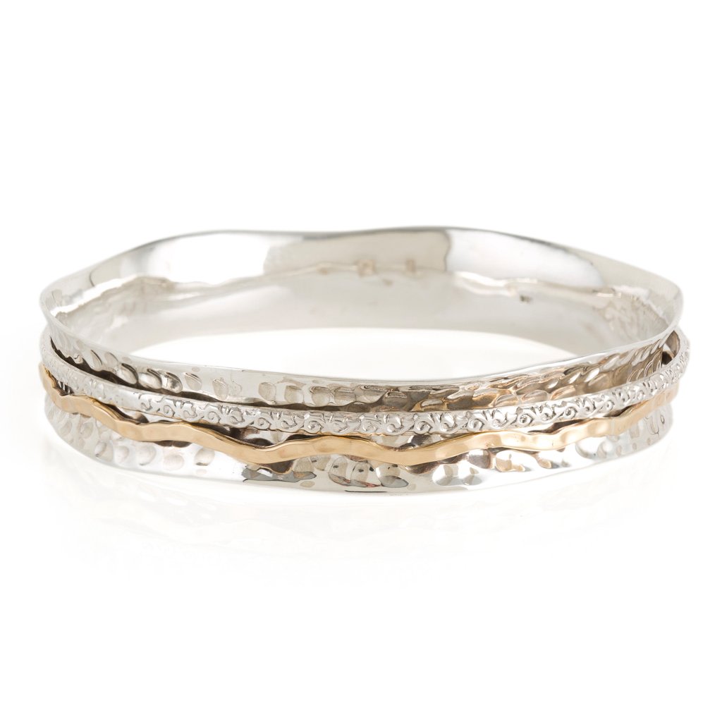 Women’s Aura Magic Silver Spinning Bangle Charlotte’s Web Jewellery