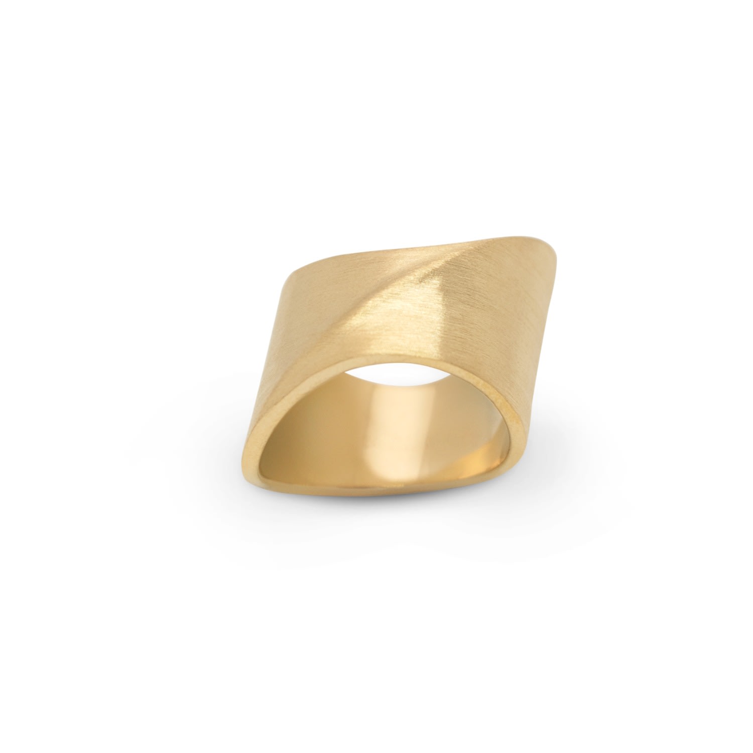 Women’s Sharch Solid Ring Gold Textured Cristina Cipolli Jewellery