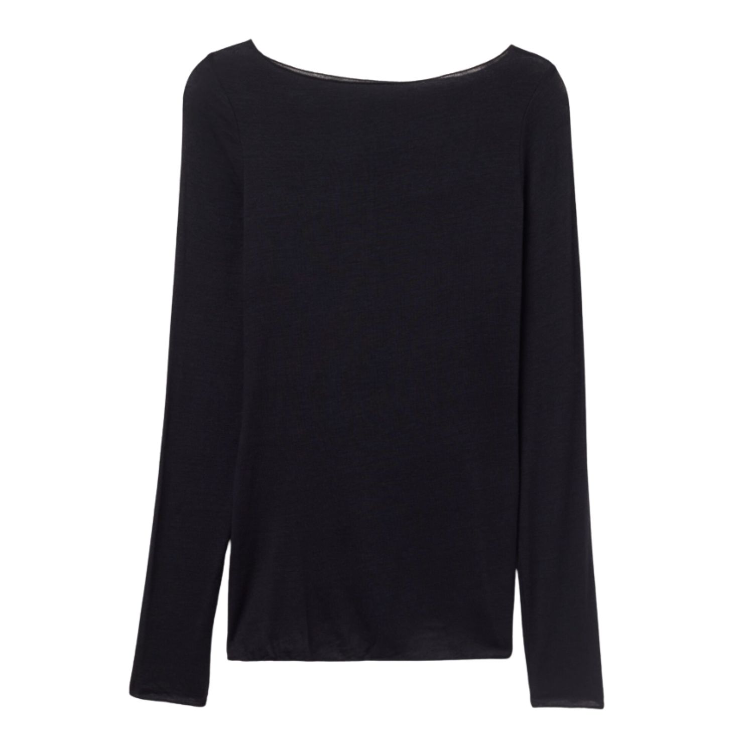 Cove Women's Boat Neck Black Modal / Cashmere Base Layer In Blue