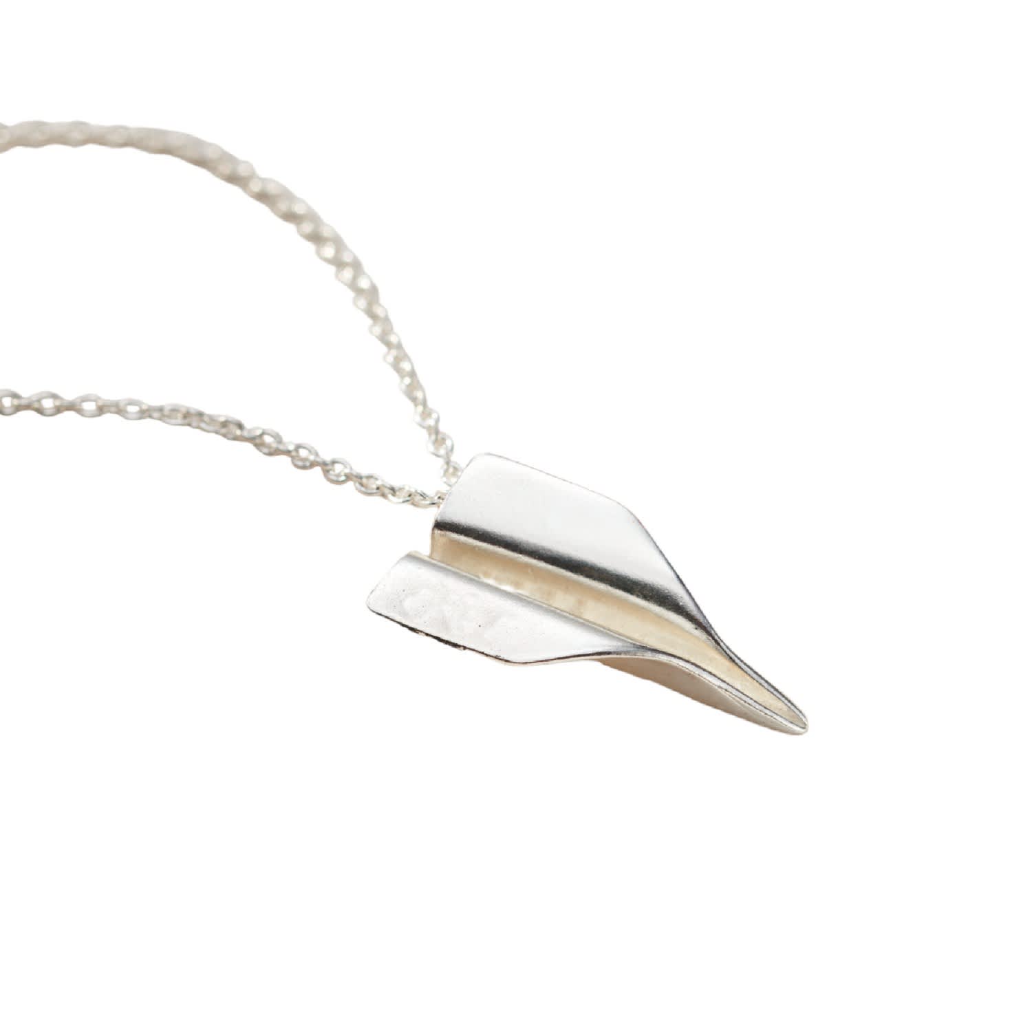 Louis Vuitton LV Paperplane Necklace, Silver, One Size