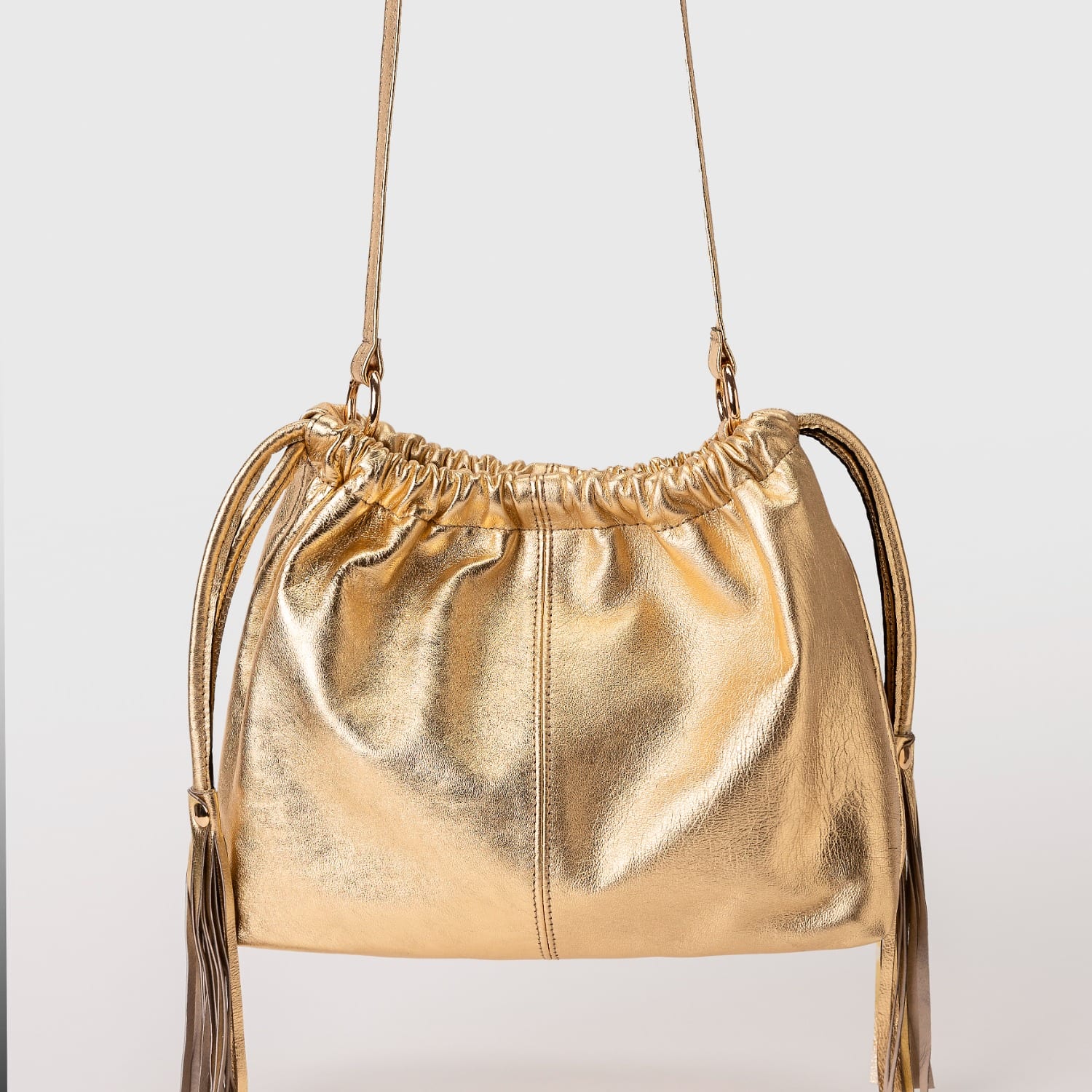 美品⭐︎ Deuxieme Classe GOLDEN  BAG Vintage Chunky Y2K Shoulder Bag Gold by Kathy Van Zeeland 90s Gems