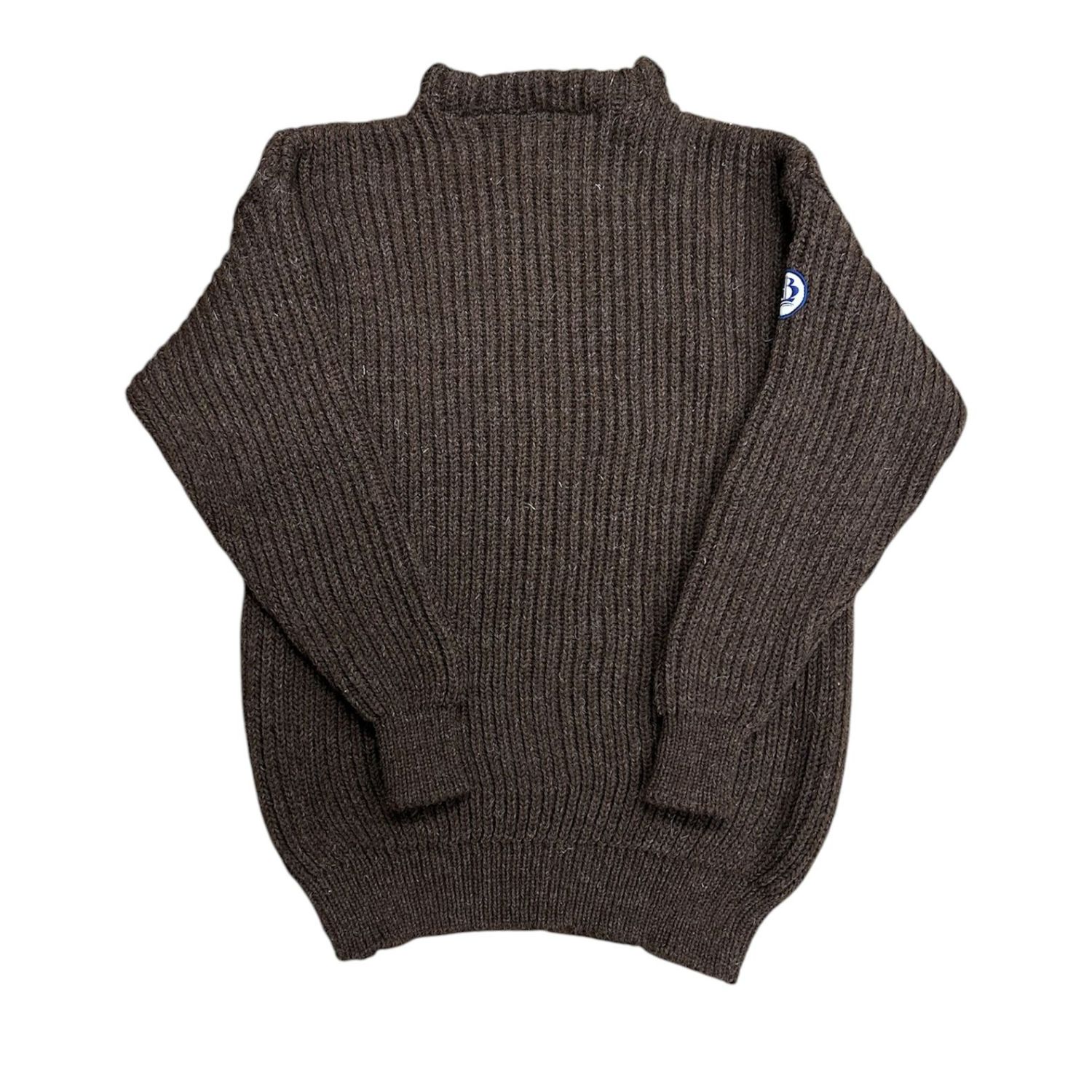 Arthur Beale Men's Brown  Erebus® Boat Neck Pullover - Black Welsh Mountain In Brown