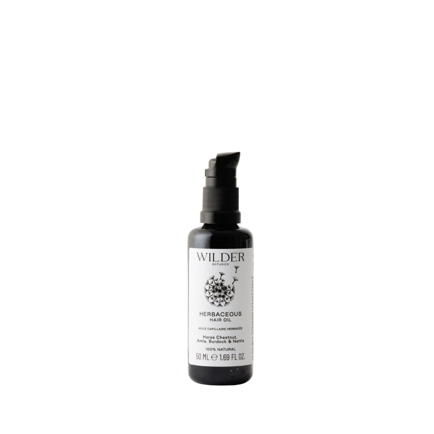 Wilder Botanics Black Herbaceous Hair Oil In Black
