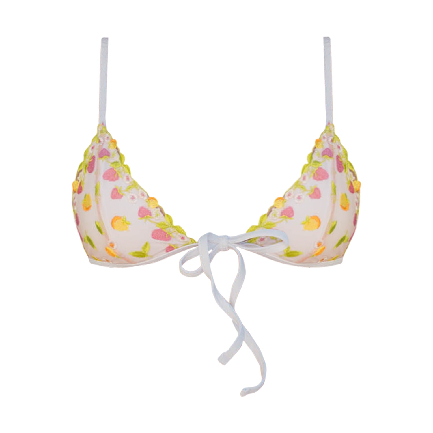 Ivy Swimwear Women's Aster In White Berry Lace Bikini Top In White