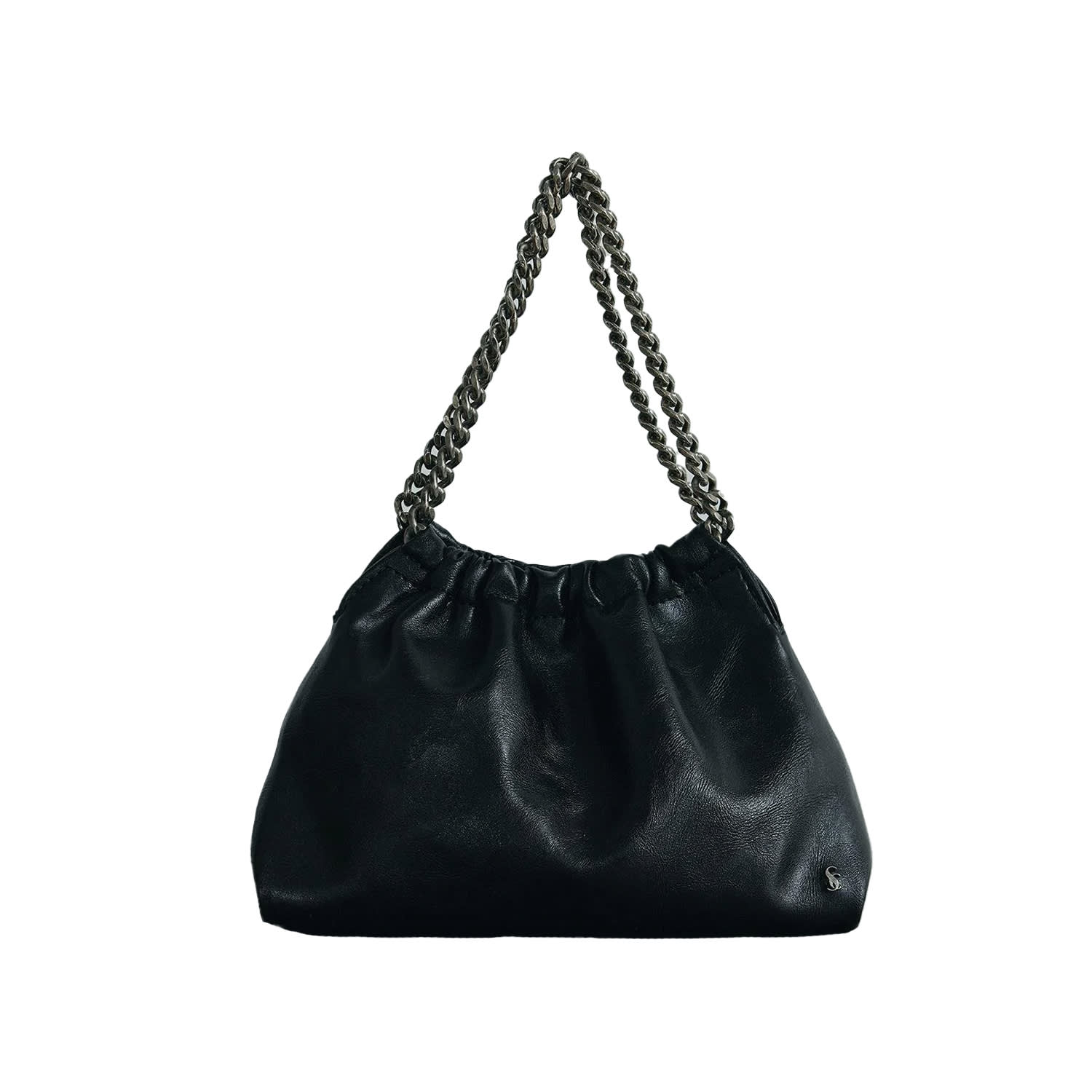 Suud Collection Women's Black Giorgia Chain Leather Bag In Black