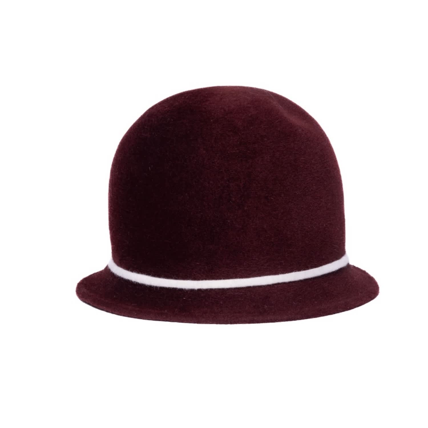 Petite Cloche Burgundy Wool Felt by Anthony Peto