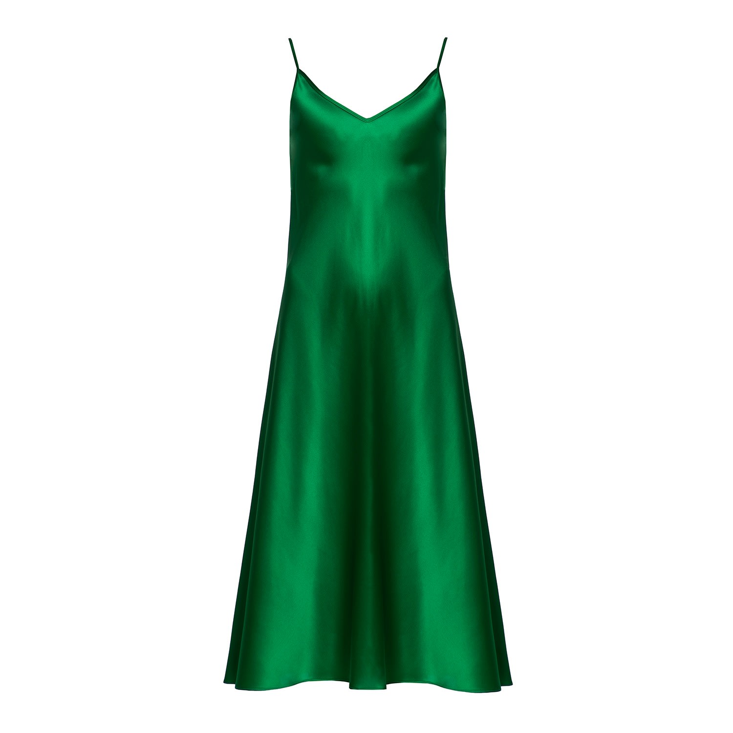 Women’s The Silk Slipdress - Emerald Green Medium Roses are Red