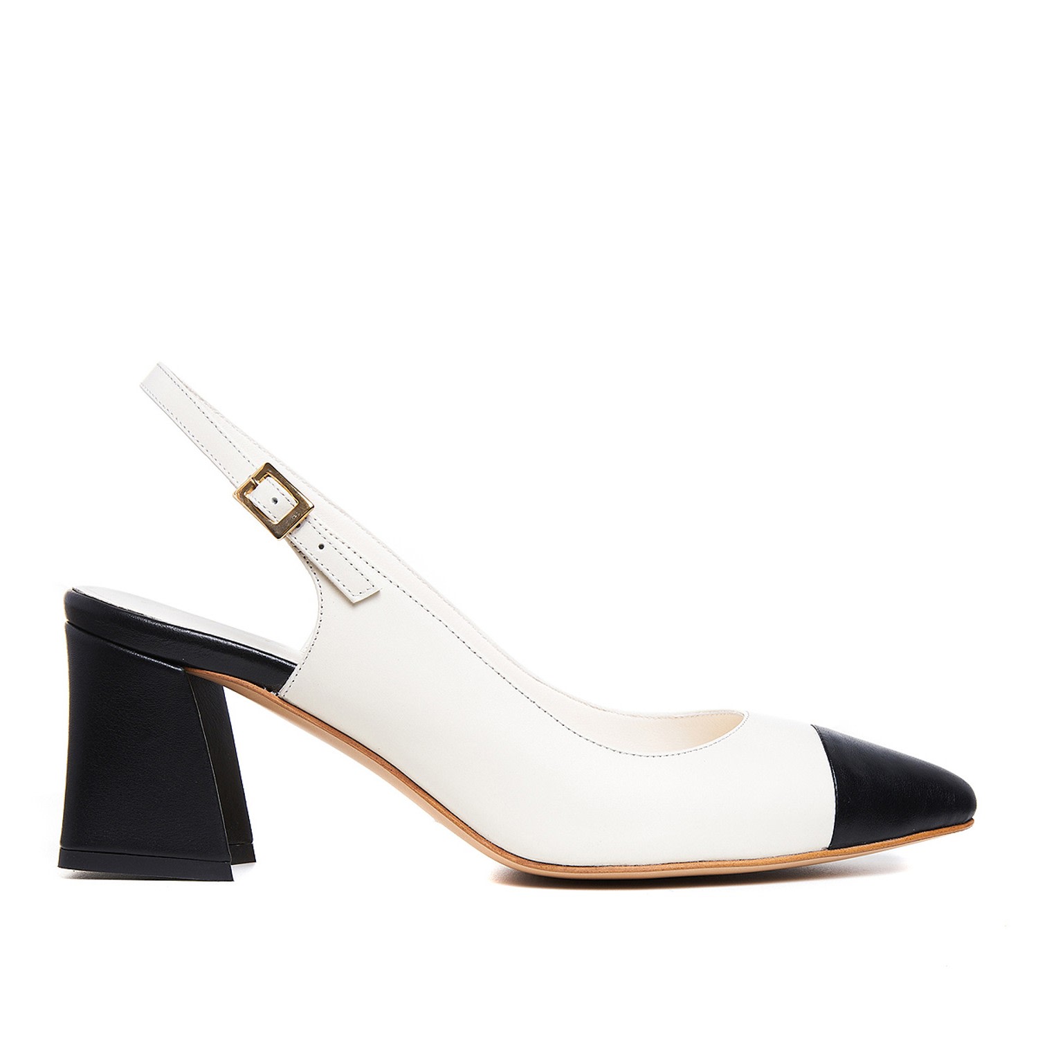Ginissima Women's White  Shana Pointy Toe Slingbacks In White