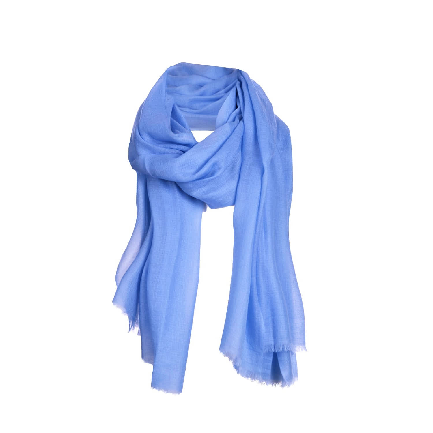 Lela Large Blue Cashmere Scarf | Asneh 