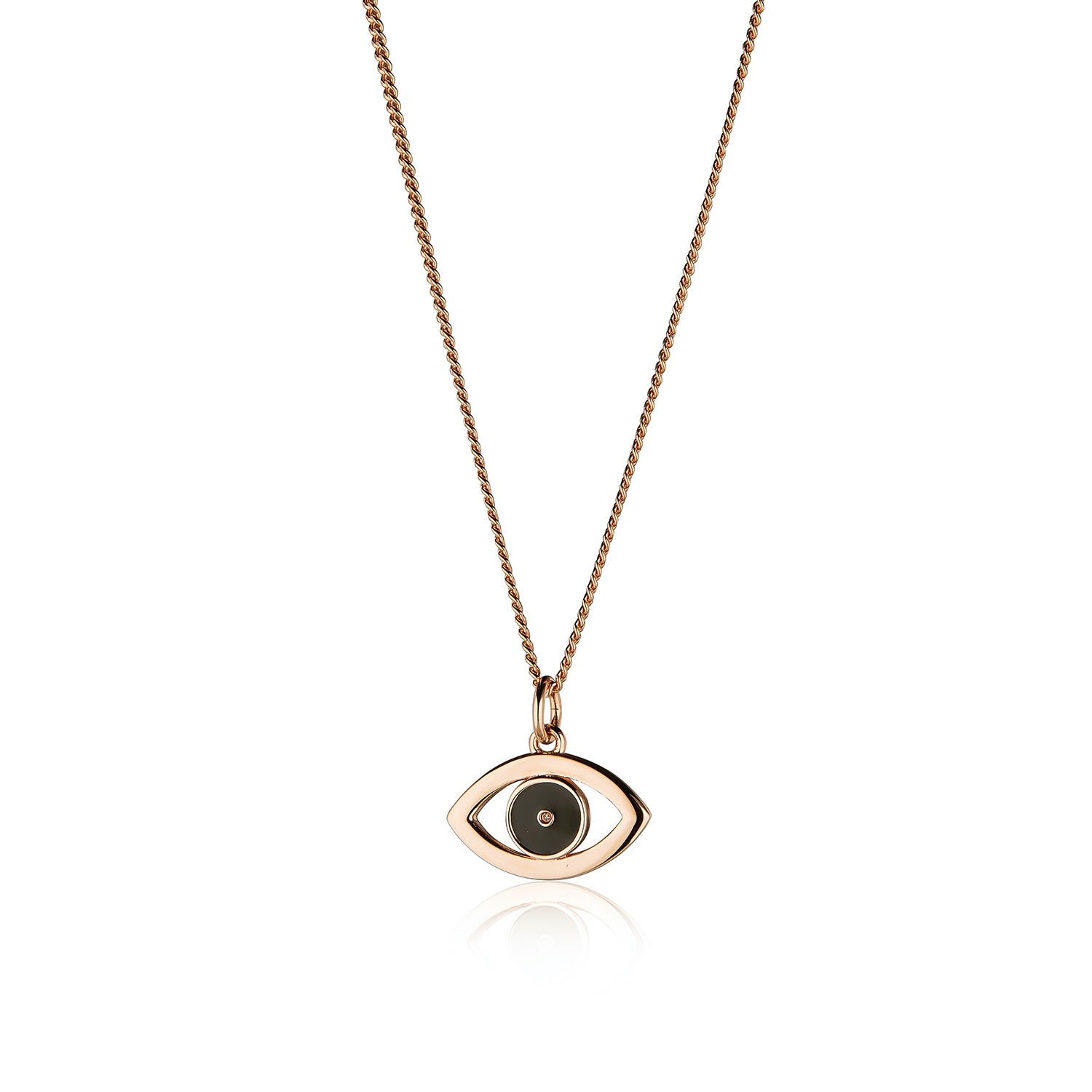 Women’s Rose Gold Vermeil Evil Eye Pendant Steff Jewellery