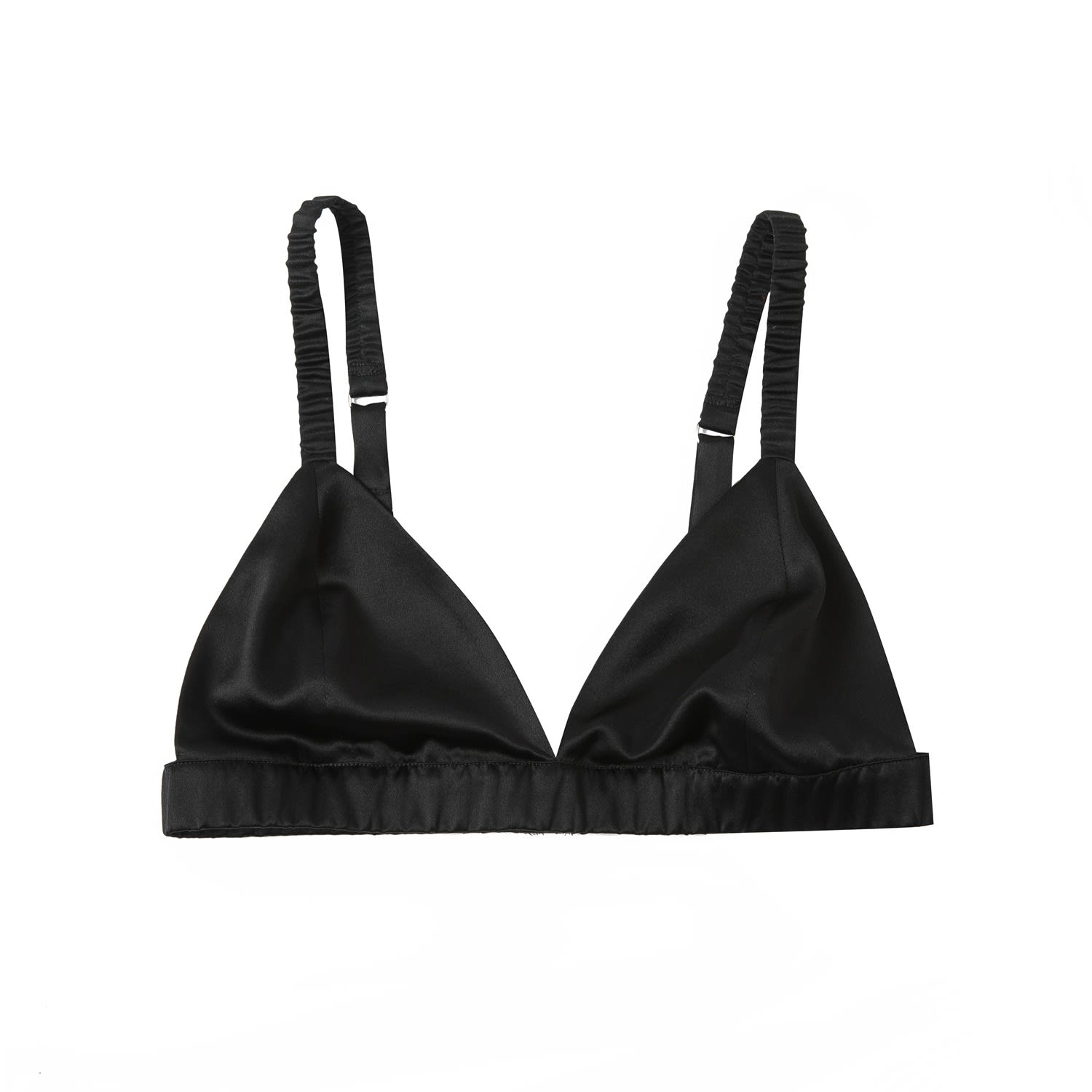 Soft Silk Bralette - Washed Black