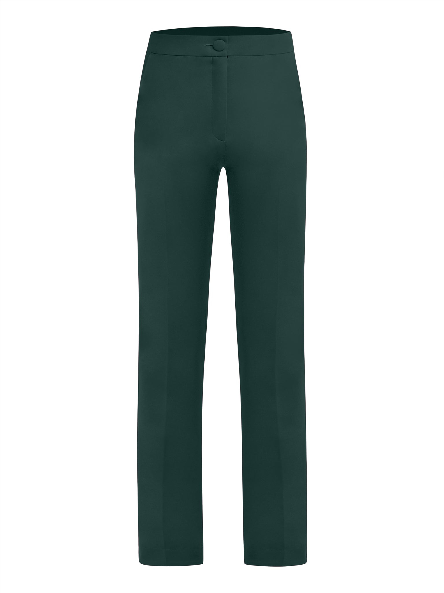 Tia Dorraine Women's Tailored Straight-leg Trousers, Dark Green