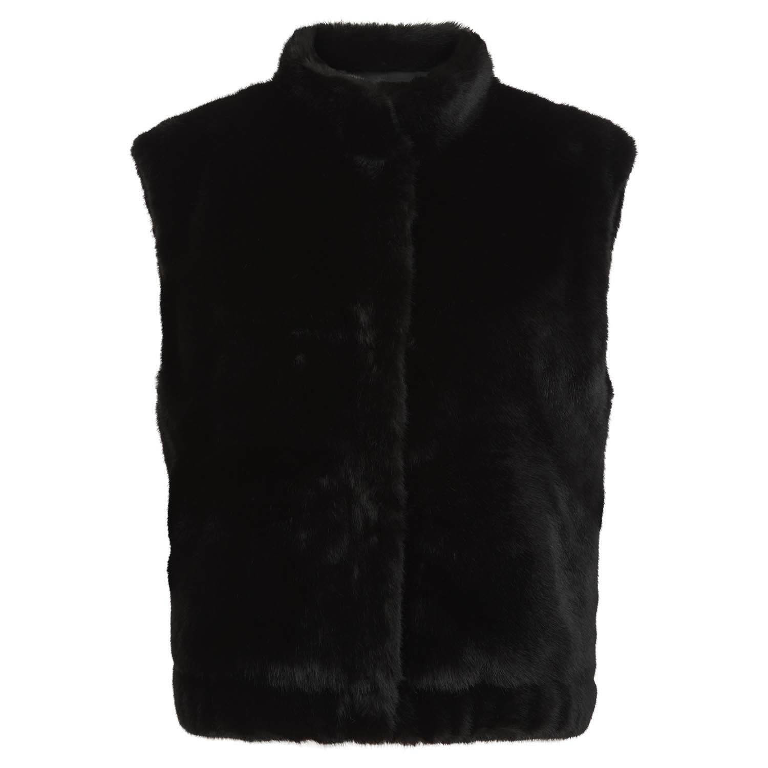 Nooki Design Women's Isla Faux Fur Gilet In Black In Black