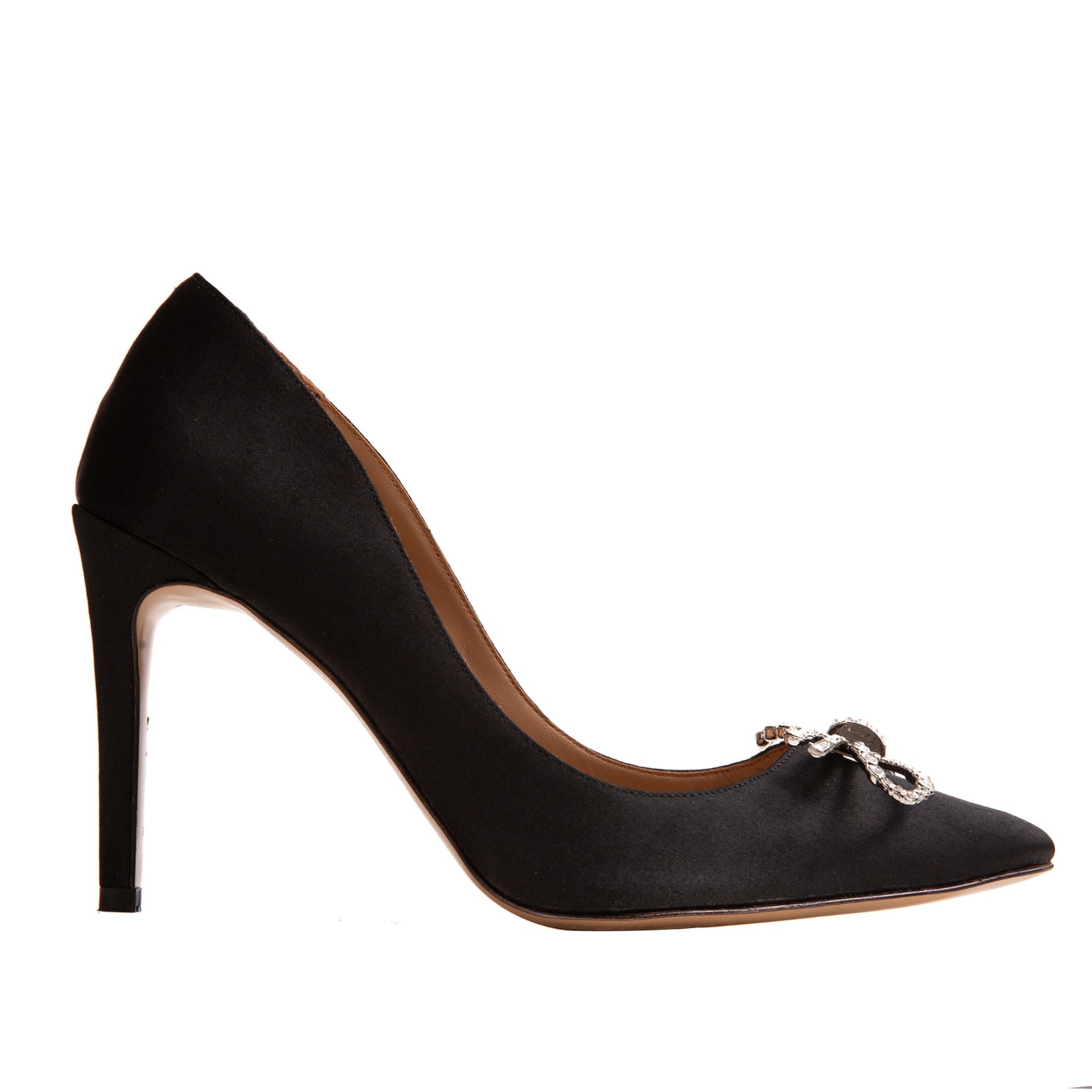 Ginissima Women's Albertinne Black Satin Shoes