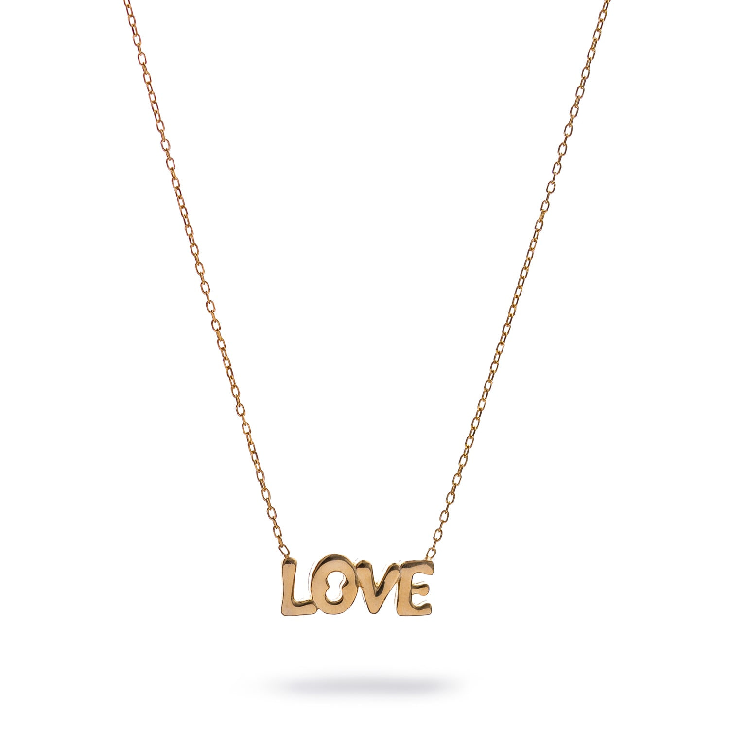 Ebru Jewelry Women's Love Letter Gold Necklace - Gold In Gold