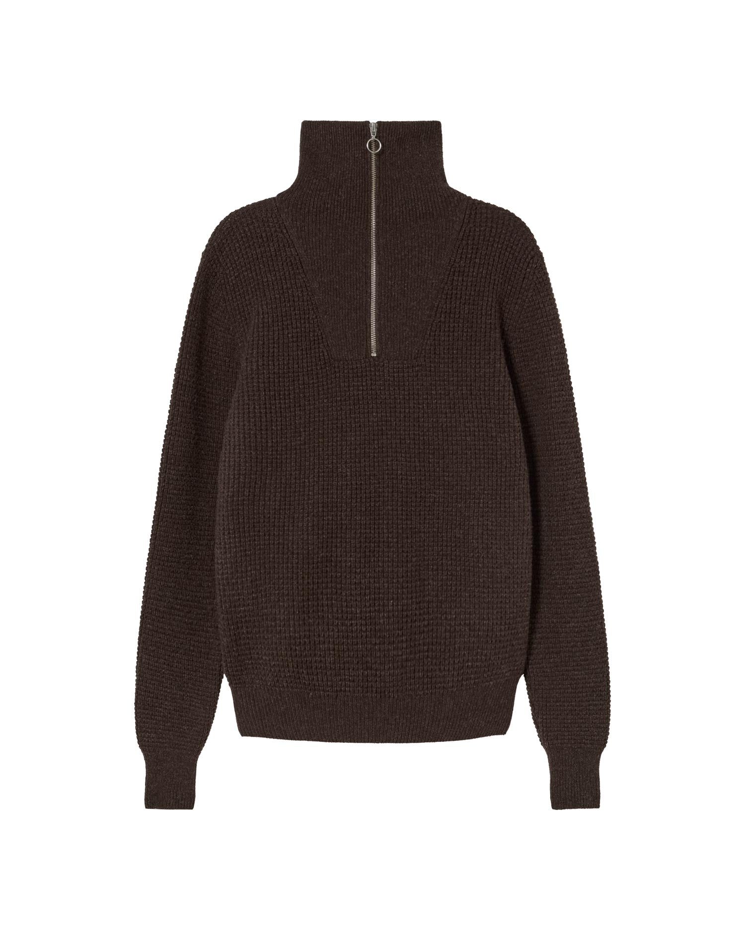 Brown Wool Sweater Helio Small Thinking Mu