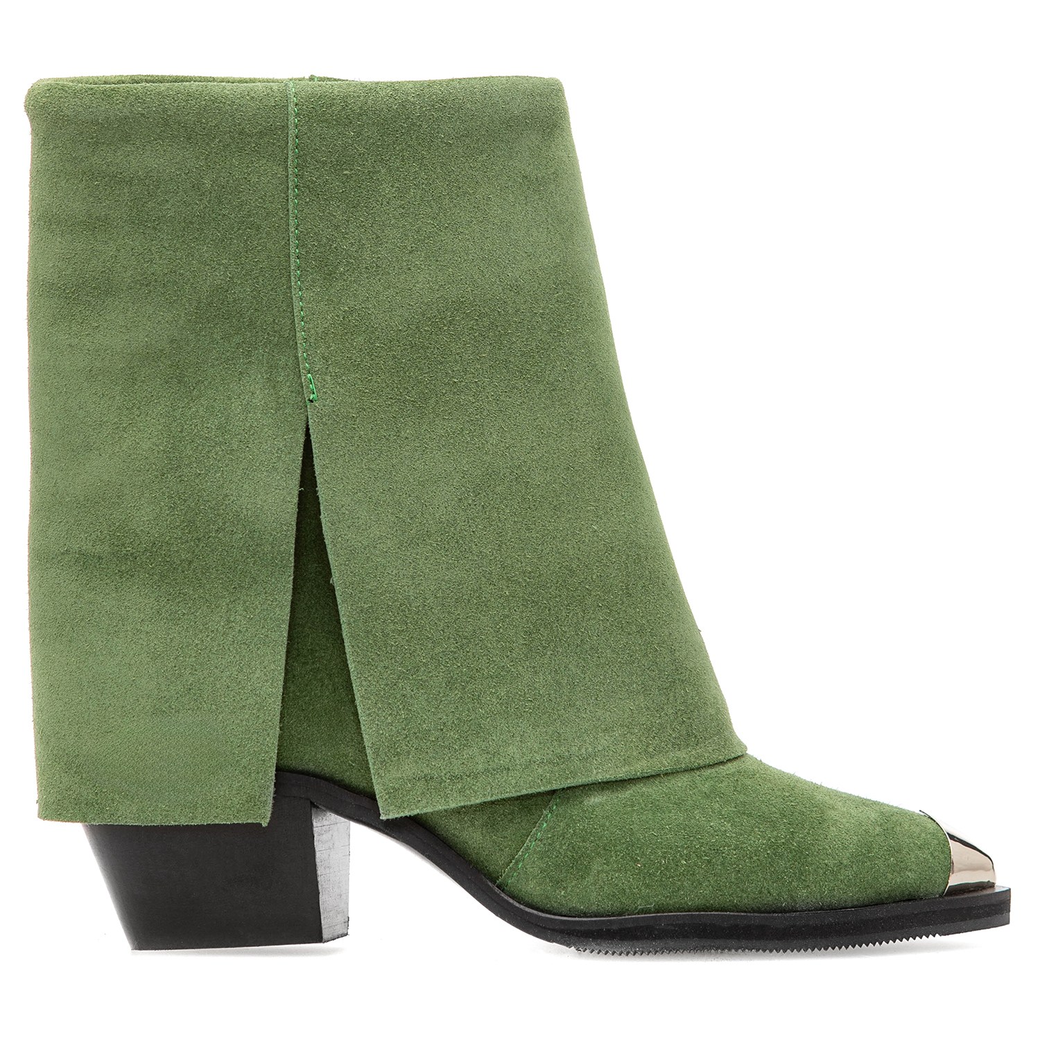 Women’s Black Sicily Green Leather Ankle Boots 3 Uk Moja