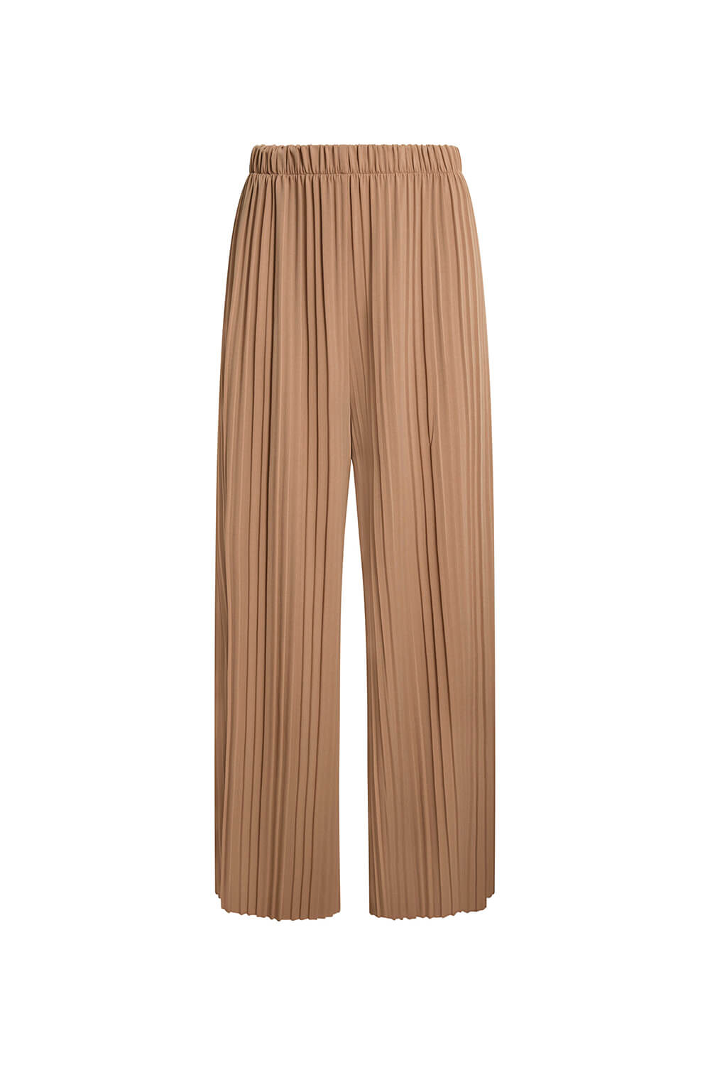 James Lakeland Women's Brown Pleated Camel Trousers In Brown