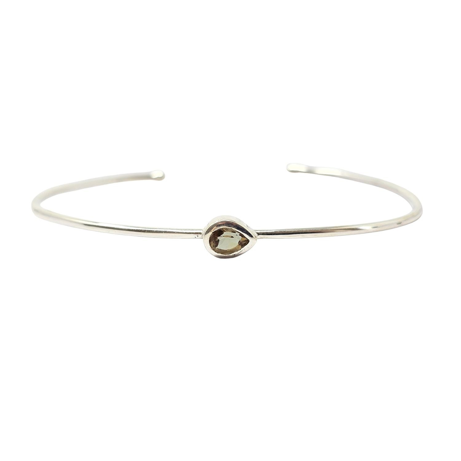 Harfi Women's Purple / Silver / Yellow Alexandrite June Birthstone Sterling Silver Bangle In Multi