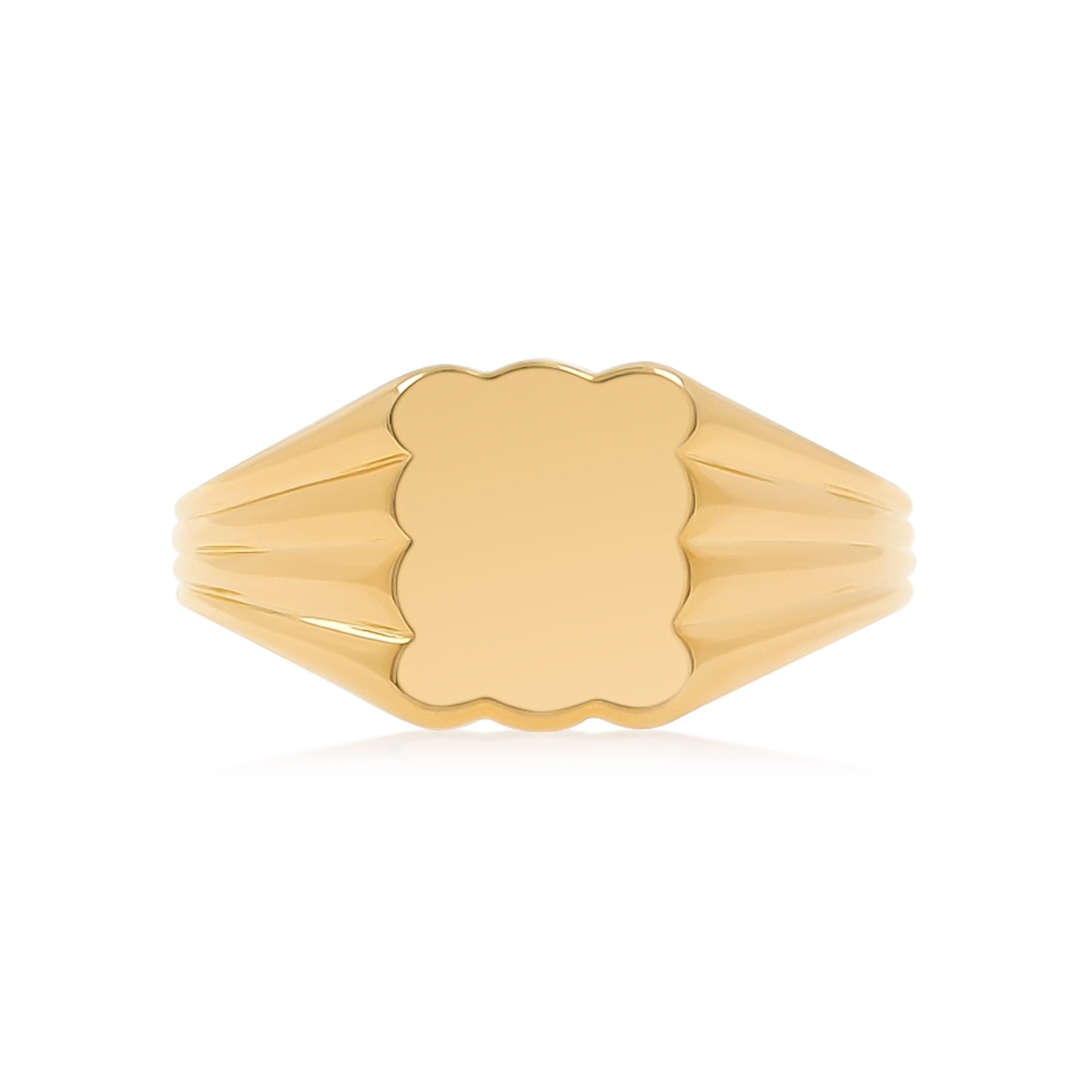 Women’s Cloud Pinky Signet Ring-Gold Côté Caché