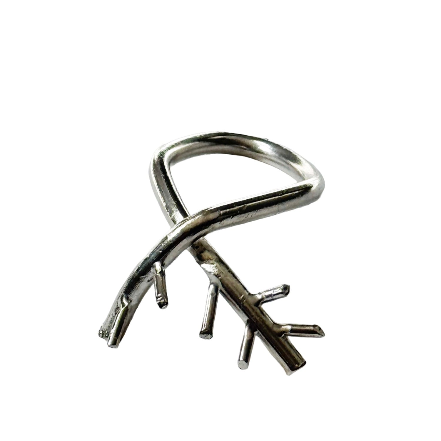 Kaho Design Women's Silver Bran Branch Ring