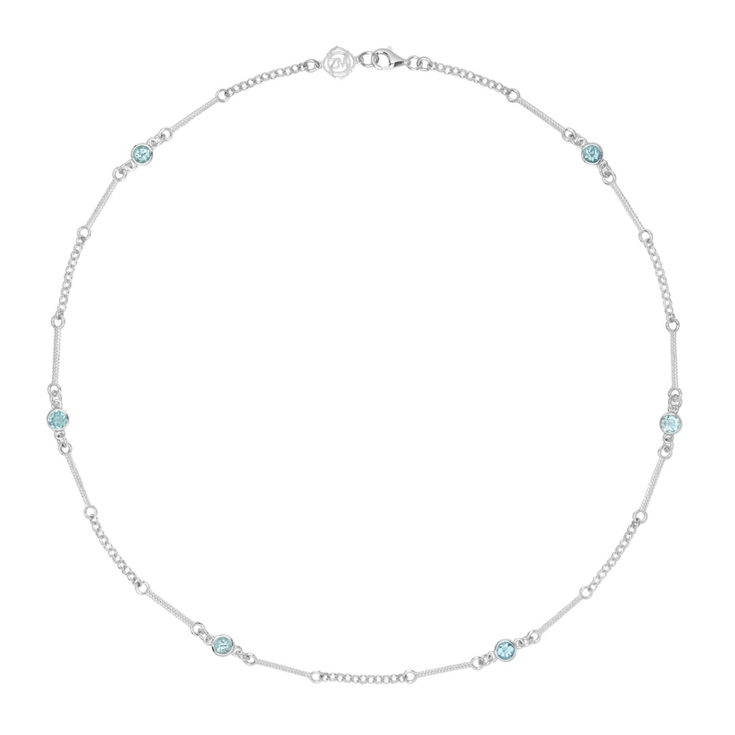 Women’s Blue / Silver Azalea Necklace Silver Blue Apatite Zoe and Morgan