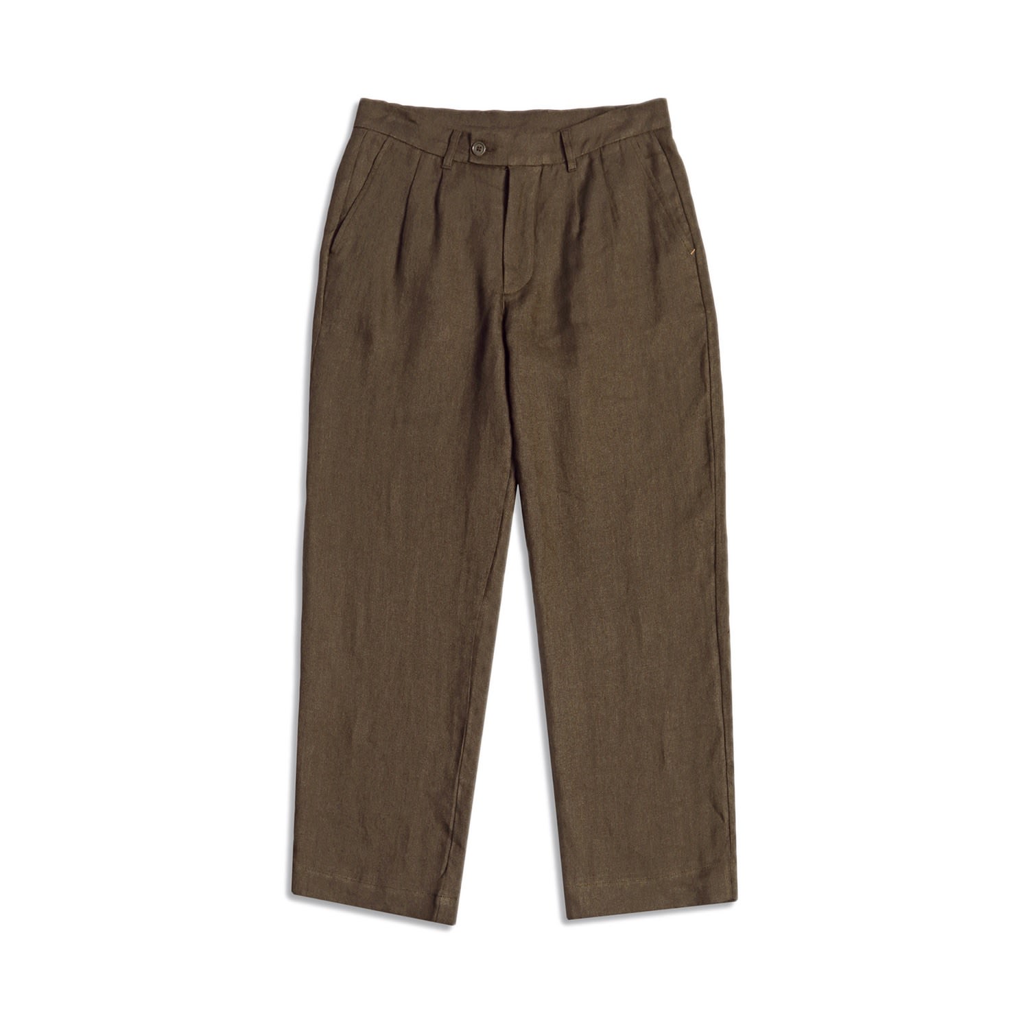 Far Afield Men's Pleated Trouser - Desert Palm In Brown