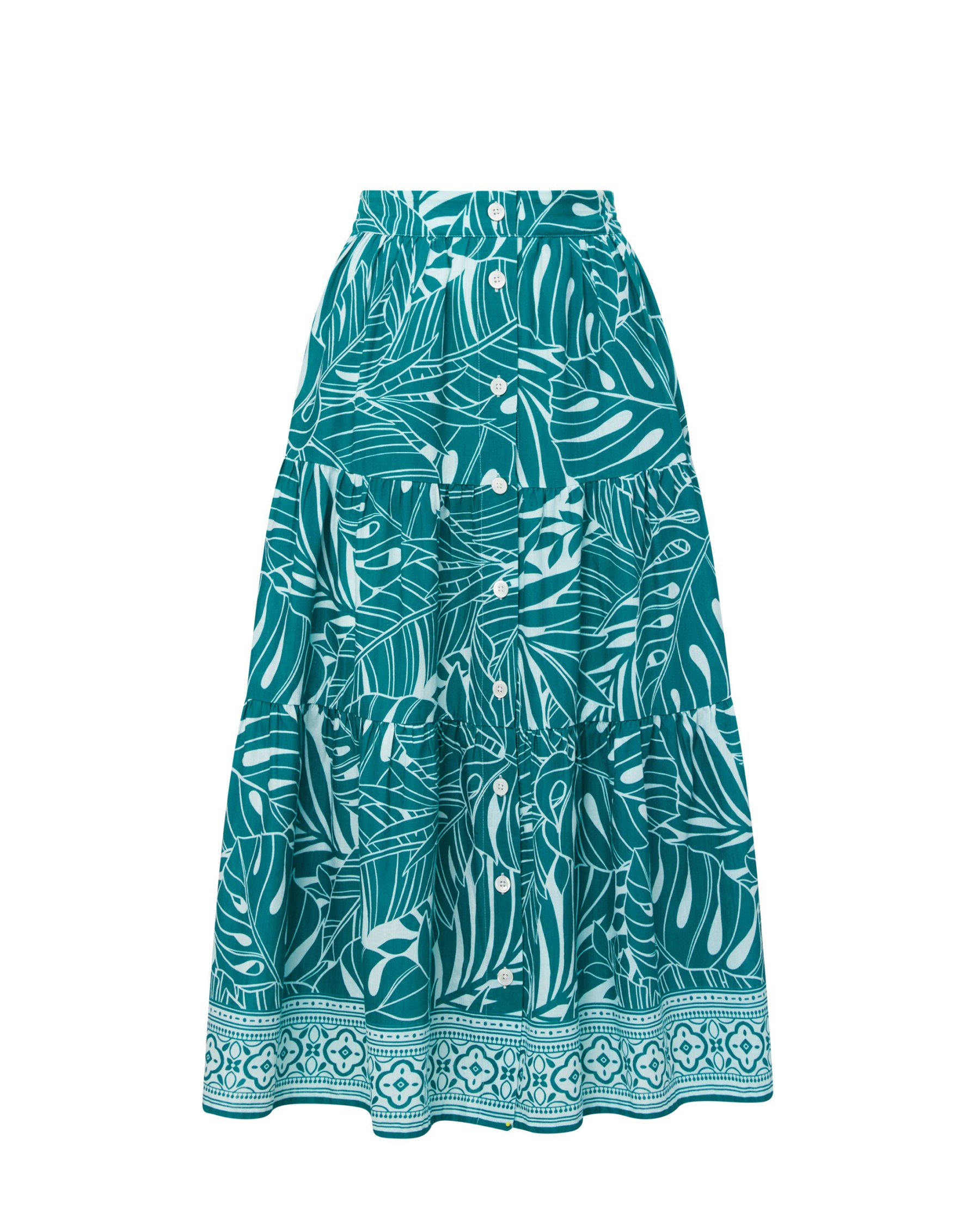 Change Of Scenery Women's Green / Blue Joanna Skirt In Isle Of Palms In Green/blue