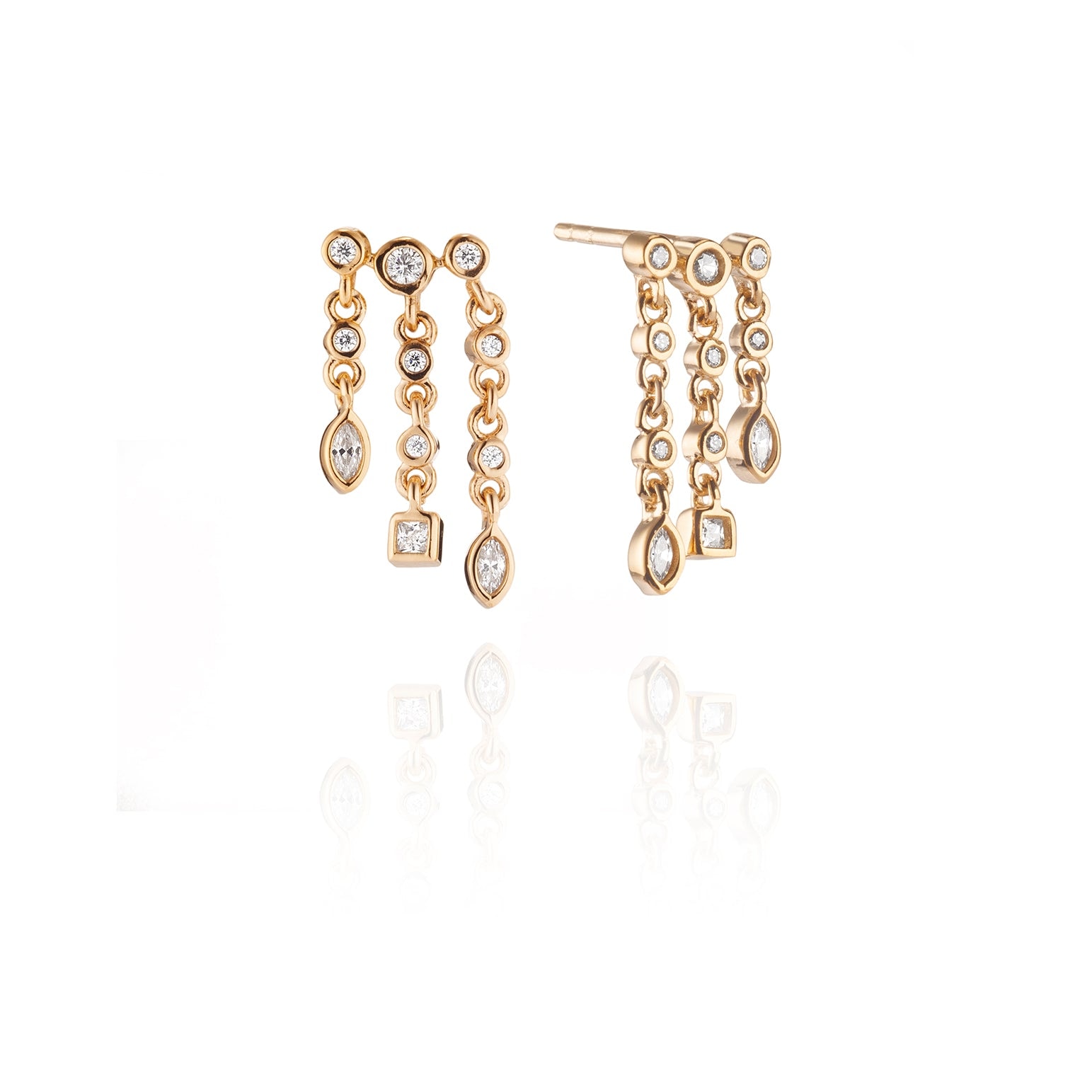 Aaria London Women's Paros Illusion Earrings Silver