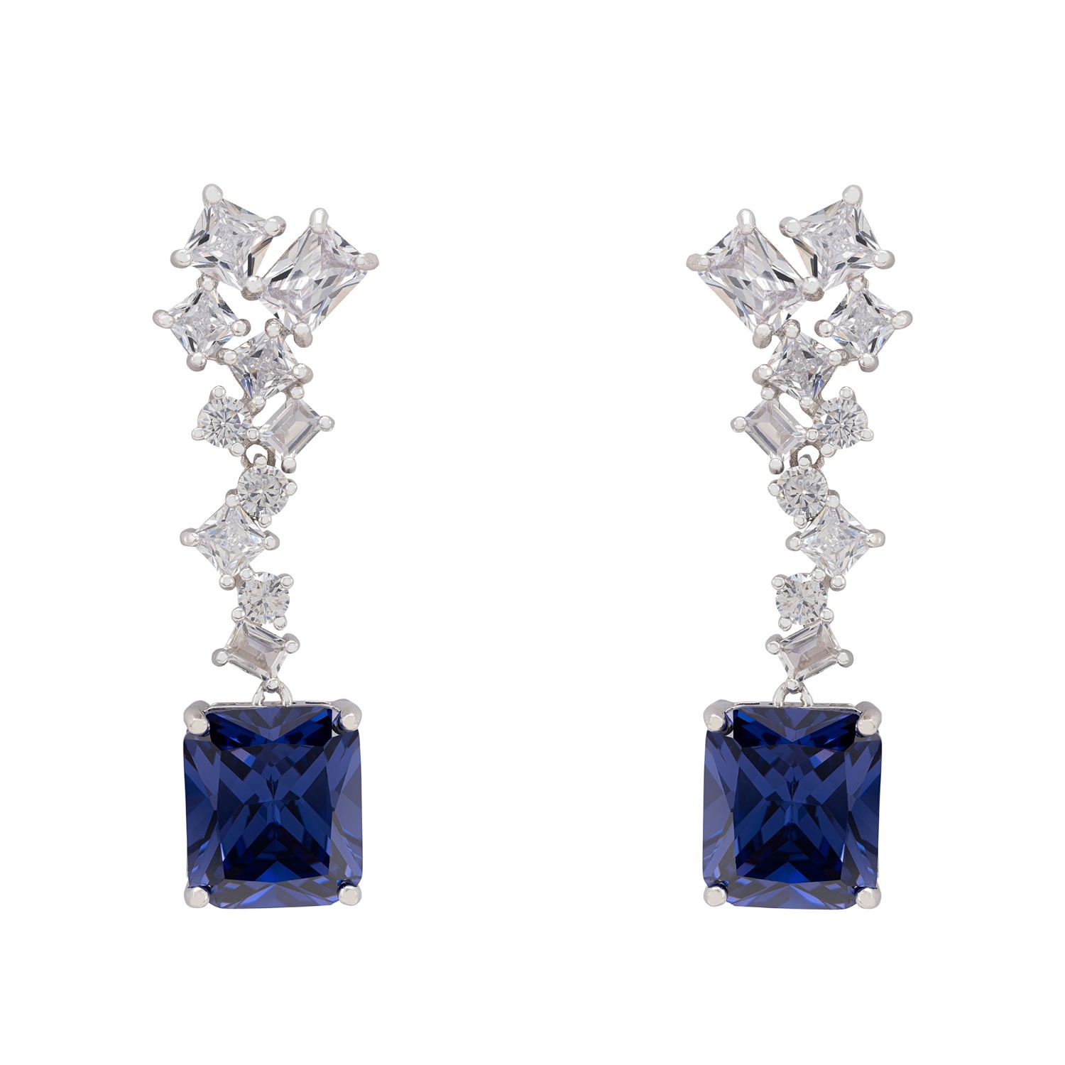 Women’s Blue / Silver Diana Tanzanite Drop Earrings Silver Latelita