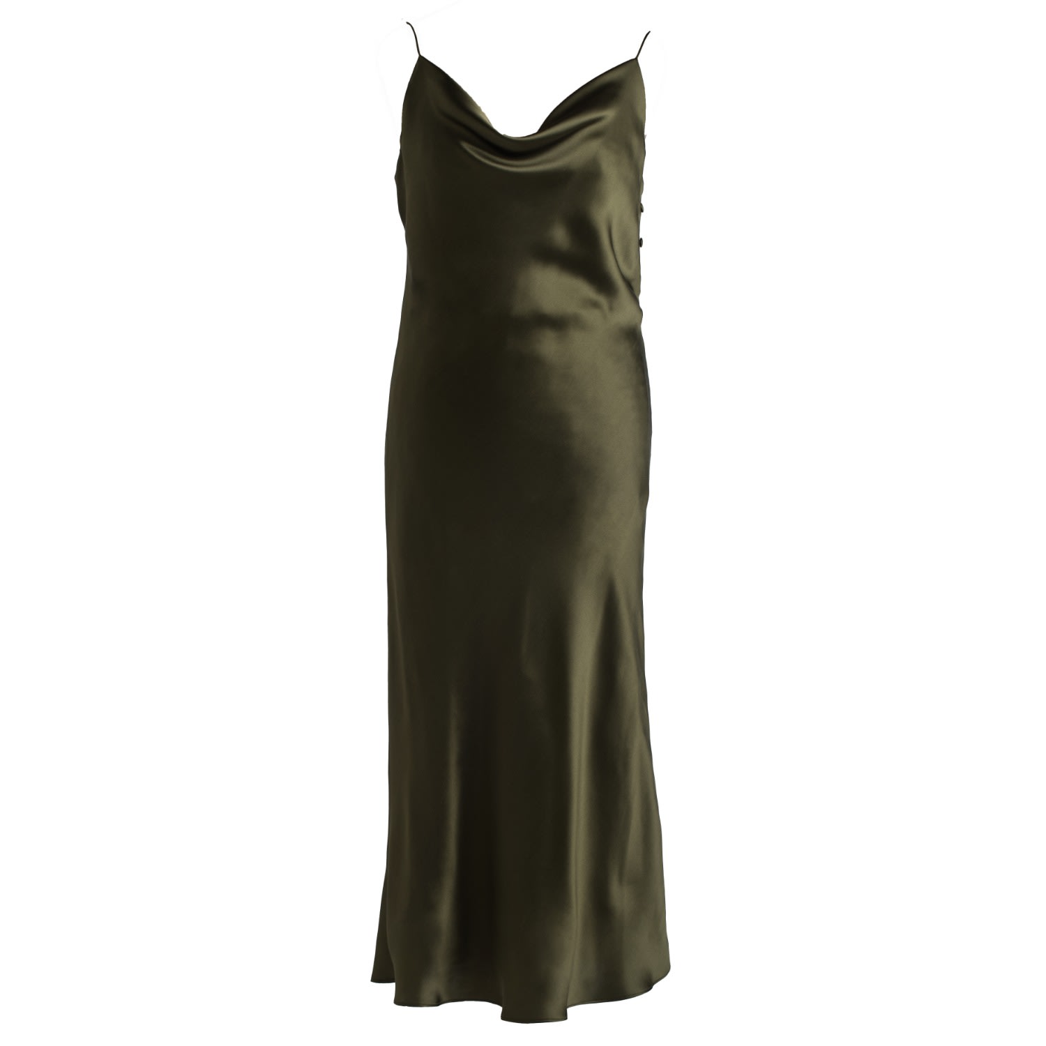 Mionè Women's Midi Slip Silk Dress - Green In Green