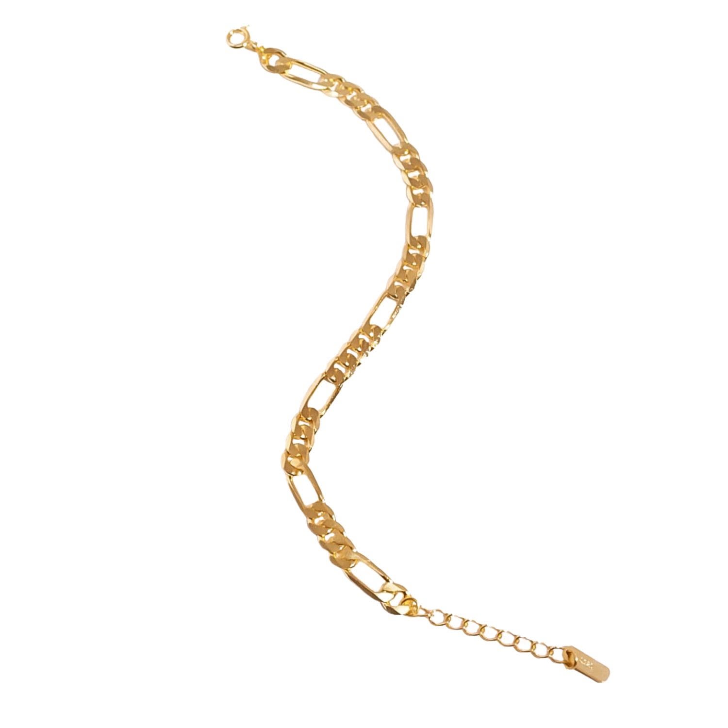 Women’s Figaro Gold Chain Bracelet Marie June Jewelry