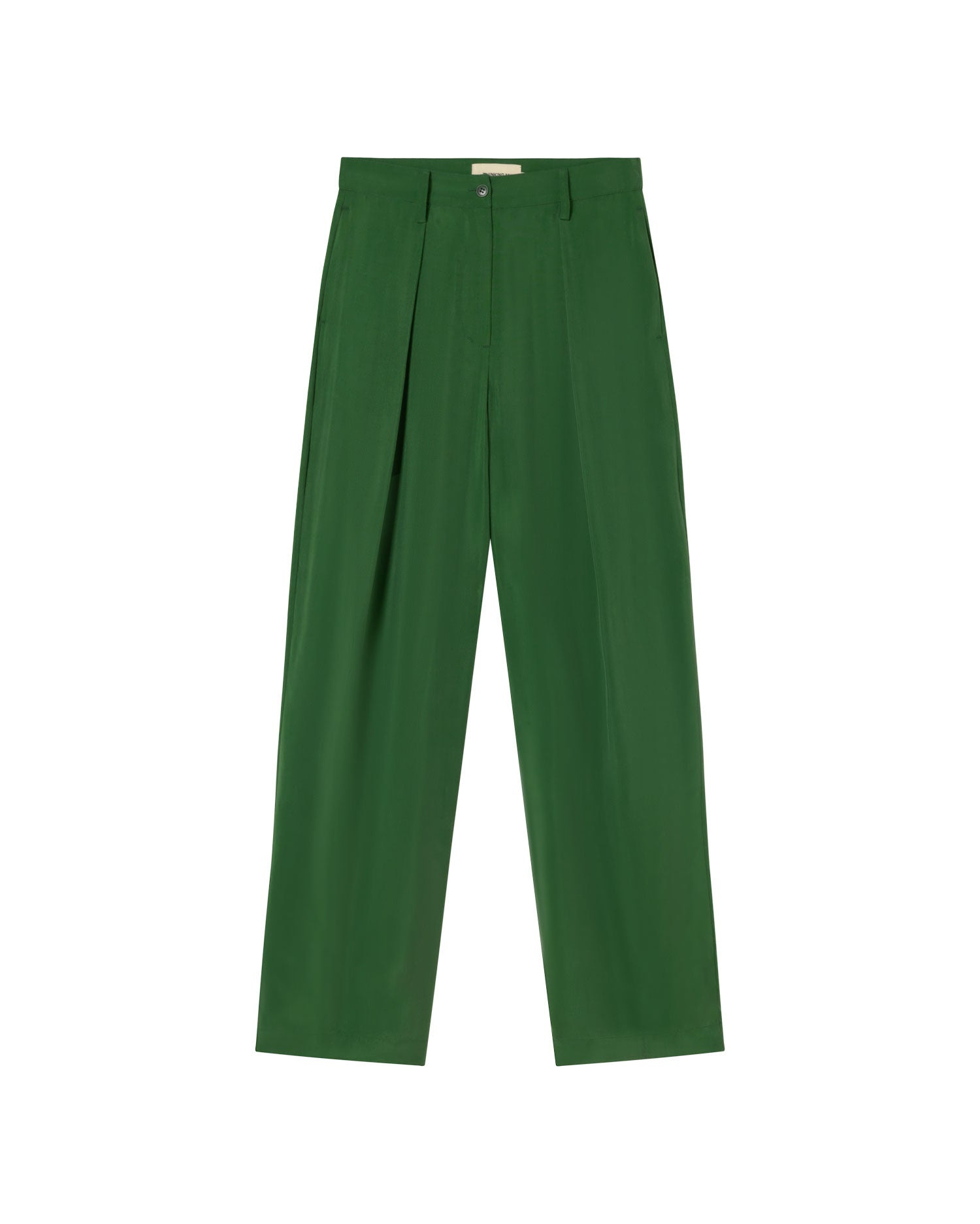 Thinking Mu Women's Cirila Cupro Green Pants In Green