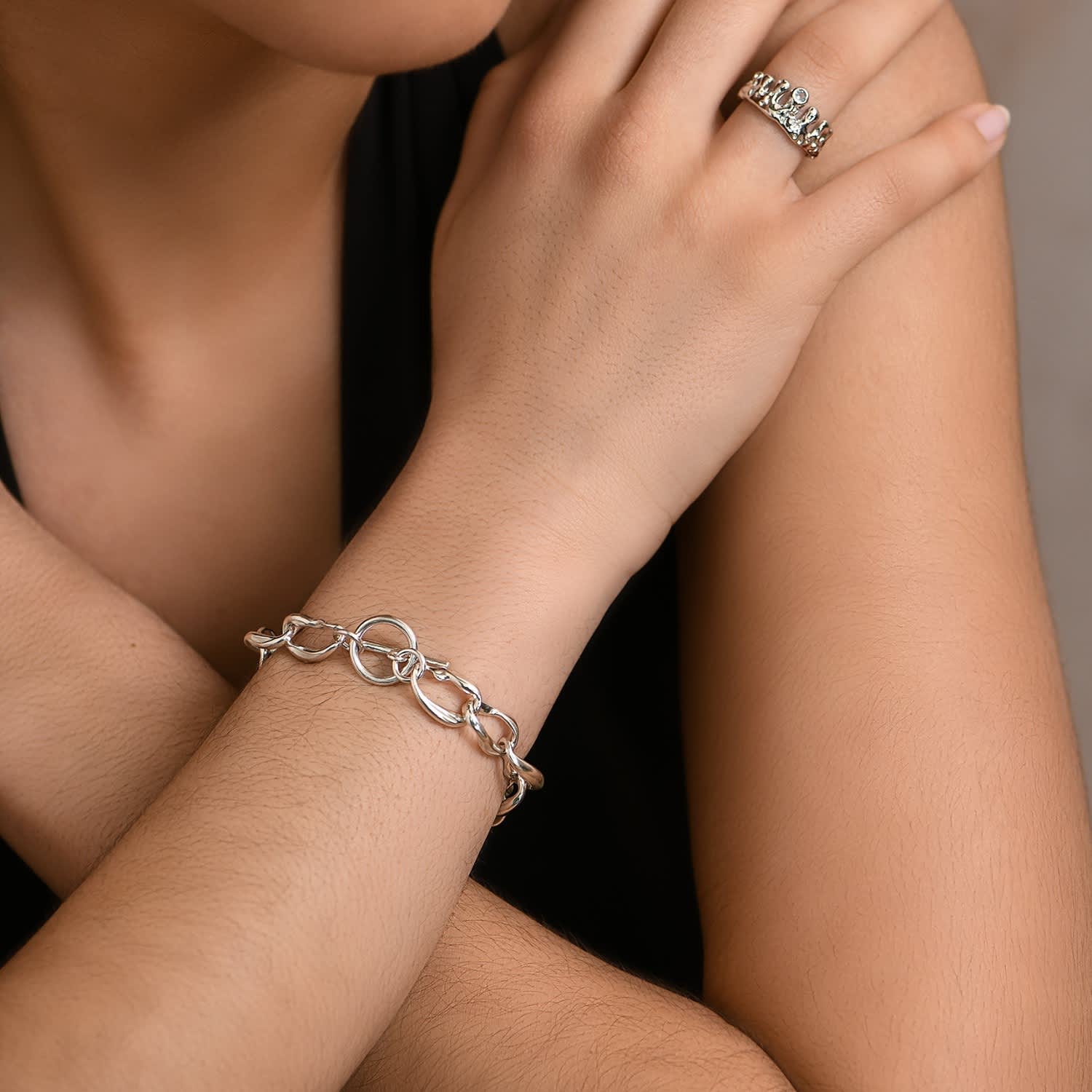 Ula x Chain Link Bracelet | 925 Sterling Silver 19 cm - 7.48 in