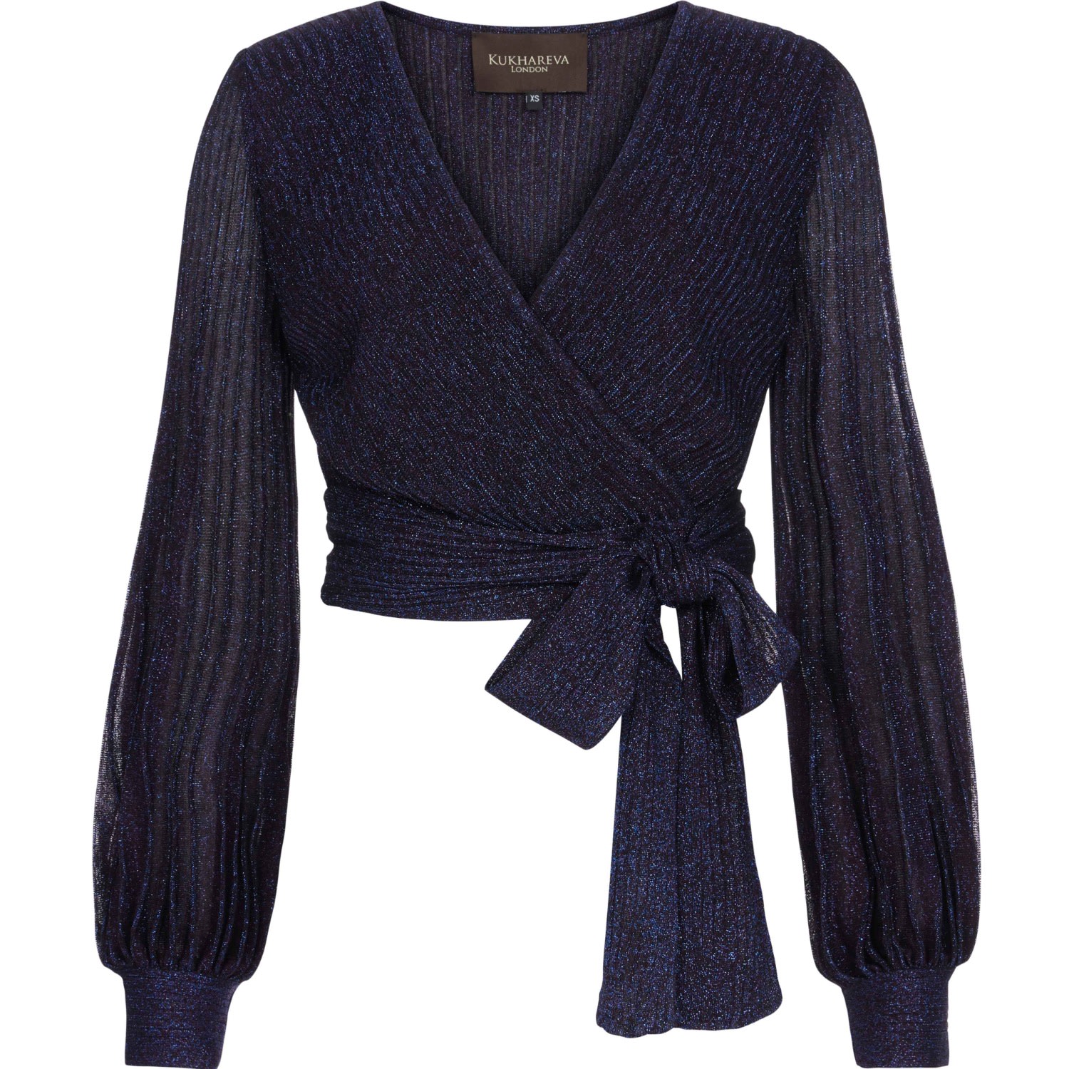 Kukhareva London Women's Pink / Purple Mercy Pleated Lurex Knitted Top - Deep Purple In Pink/purple