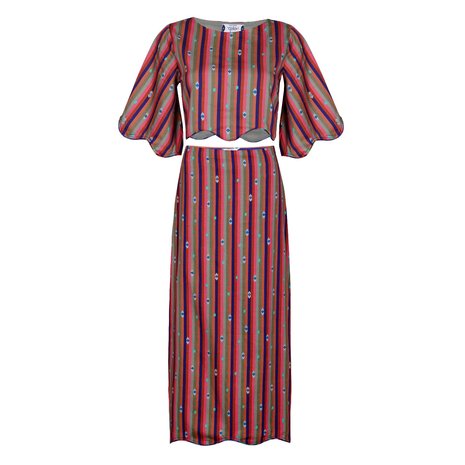 Maison Qala Red Late Check-out Set In Multi