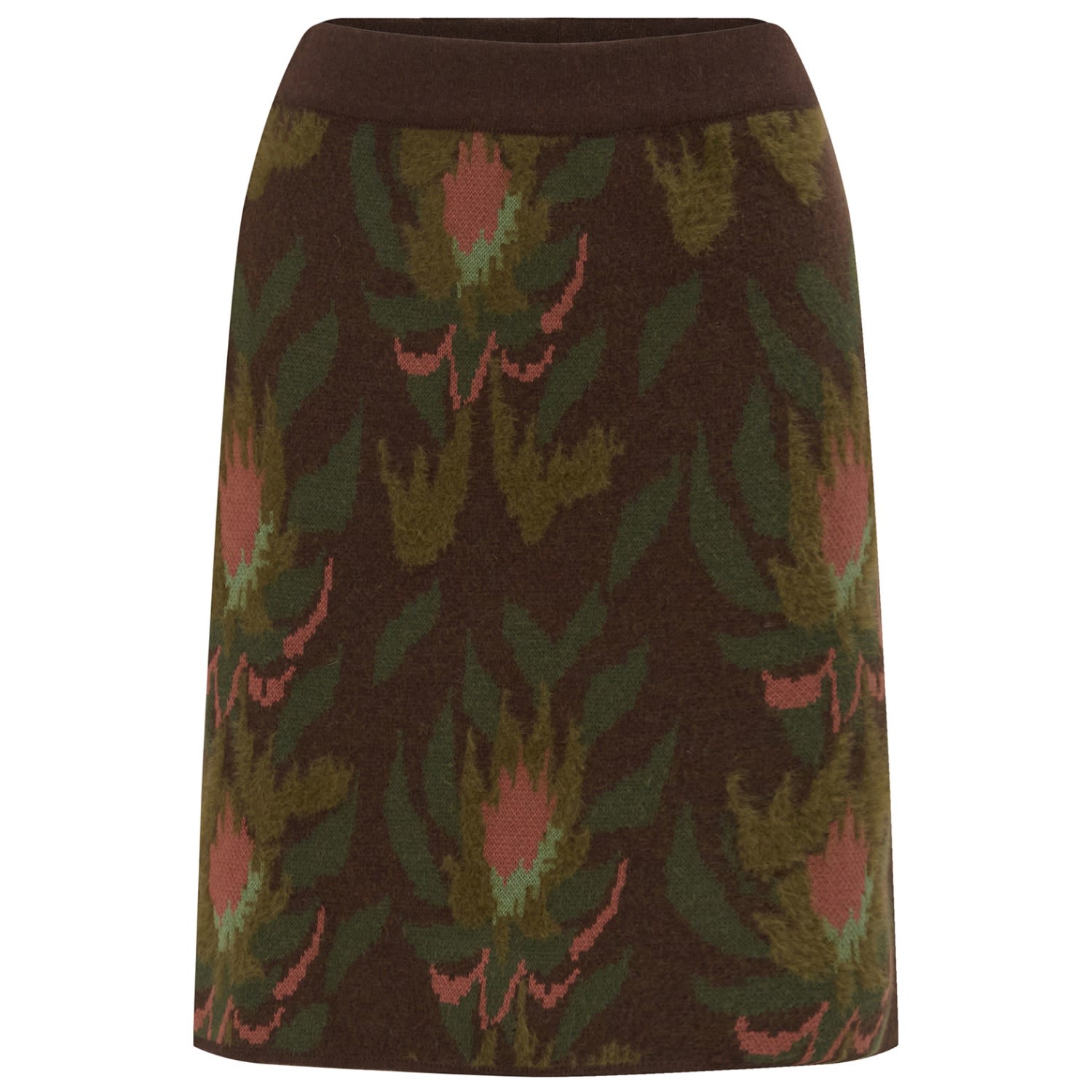 Peraluna Women's Fiori Flower Pattern Knitwear Mini Skirt - Multicolour