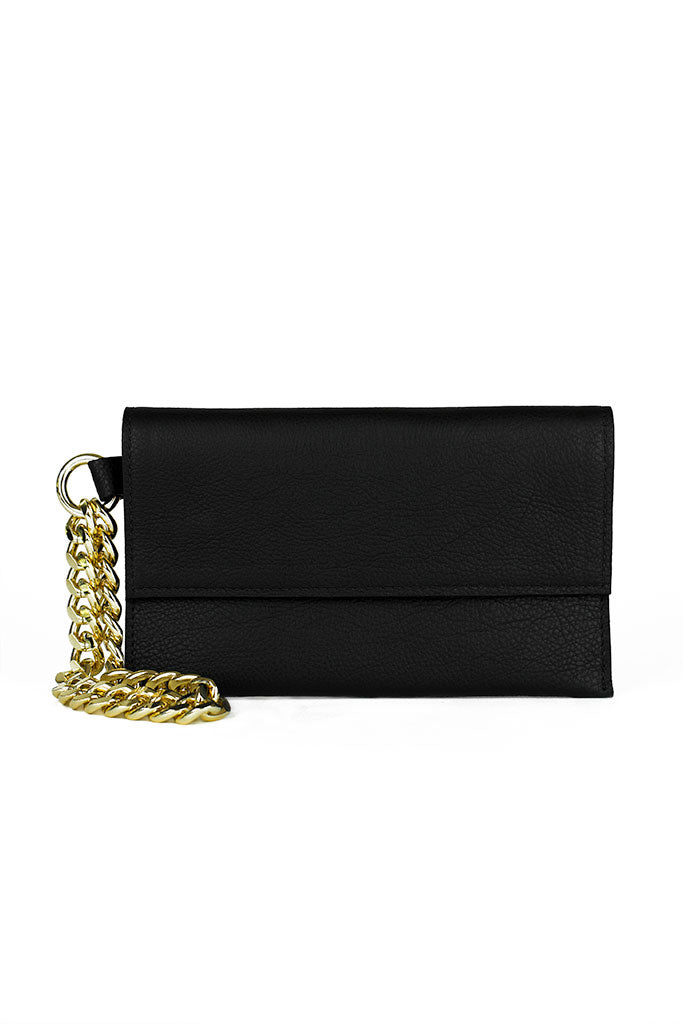 Women’s Silver Ida Wristlet - Black & Gold One Size Sister Epic