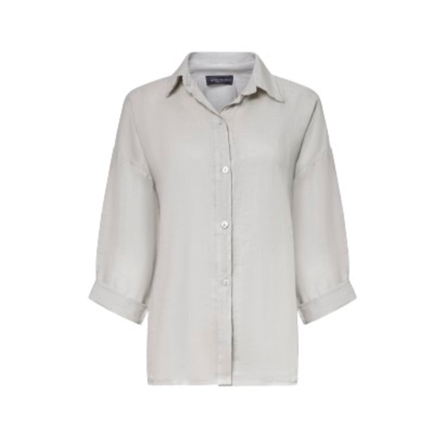 James Lakeland Women's Neutrals Linen Shirt In White