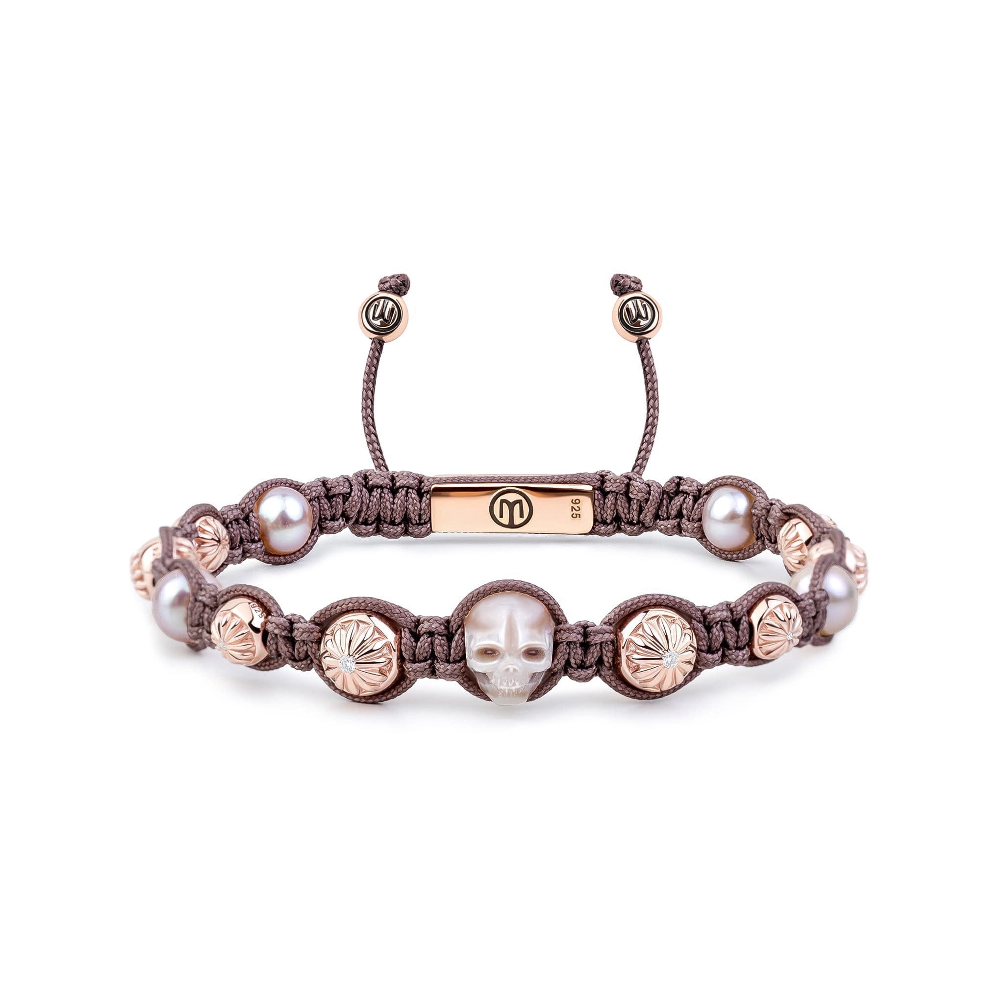 Mahigan Women's Dark Mauve Macrame Bracelet In Rose Gold The Ember Samsara