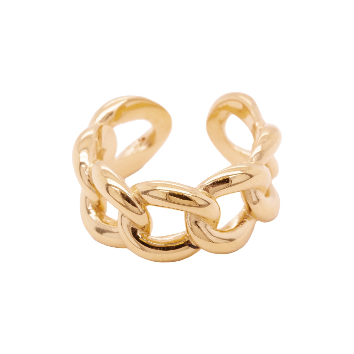 Women’s Chain Link Ring Gold Undefined Jewelry