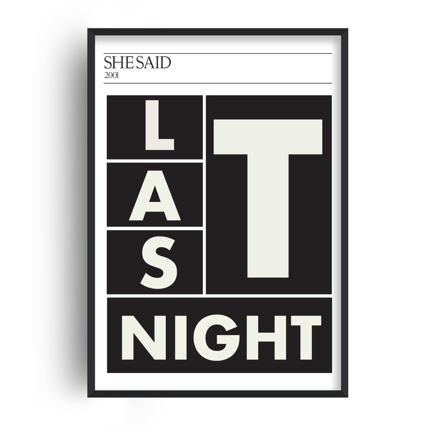 Fanclub Black Last Night Giclée Retro Art Print In Black