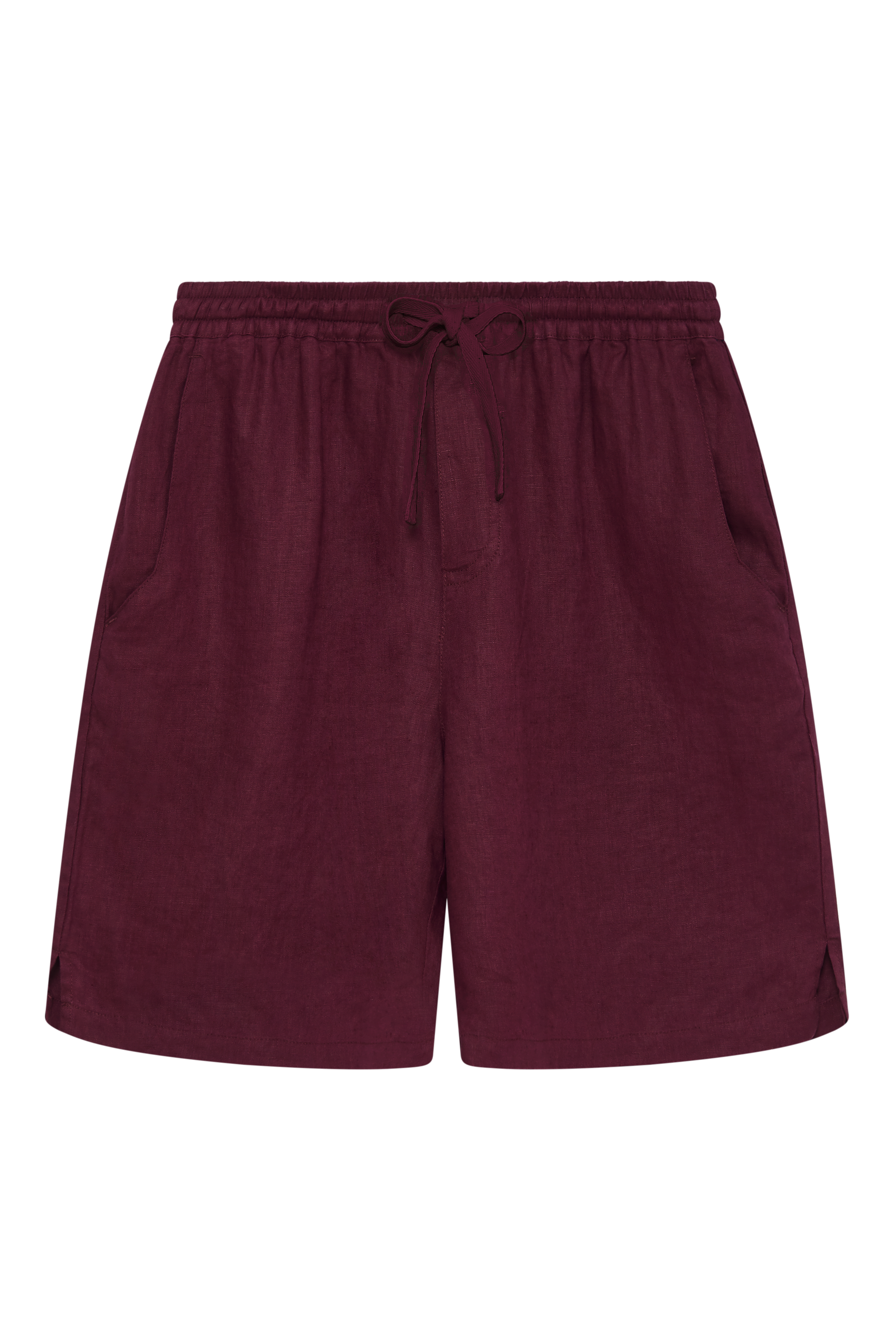 Komodo Men's Red Jerry - Linen Shorts Berry